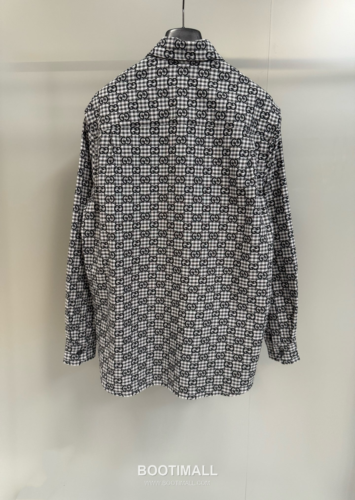 Gucci GG Jacquard Shirt Cotton Wool Blend Black 구찌 GG 자카드 셔츠 코튼 울 혼방 블랙 6