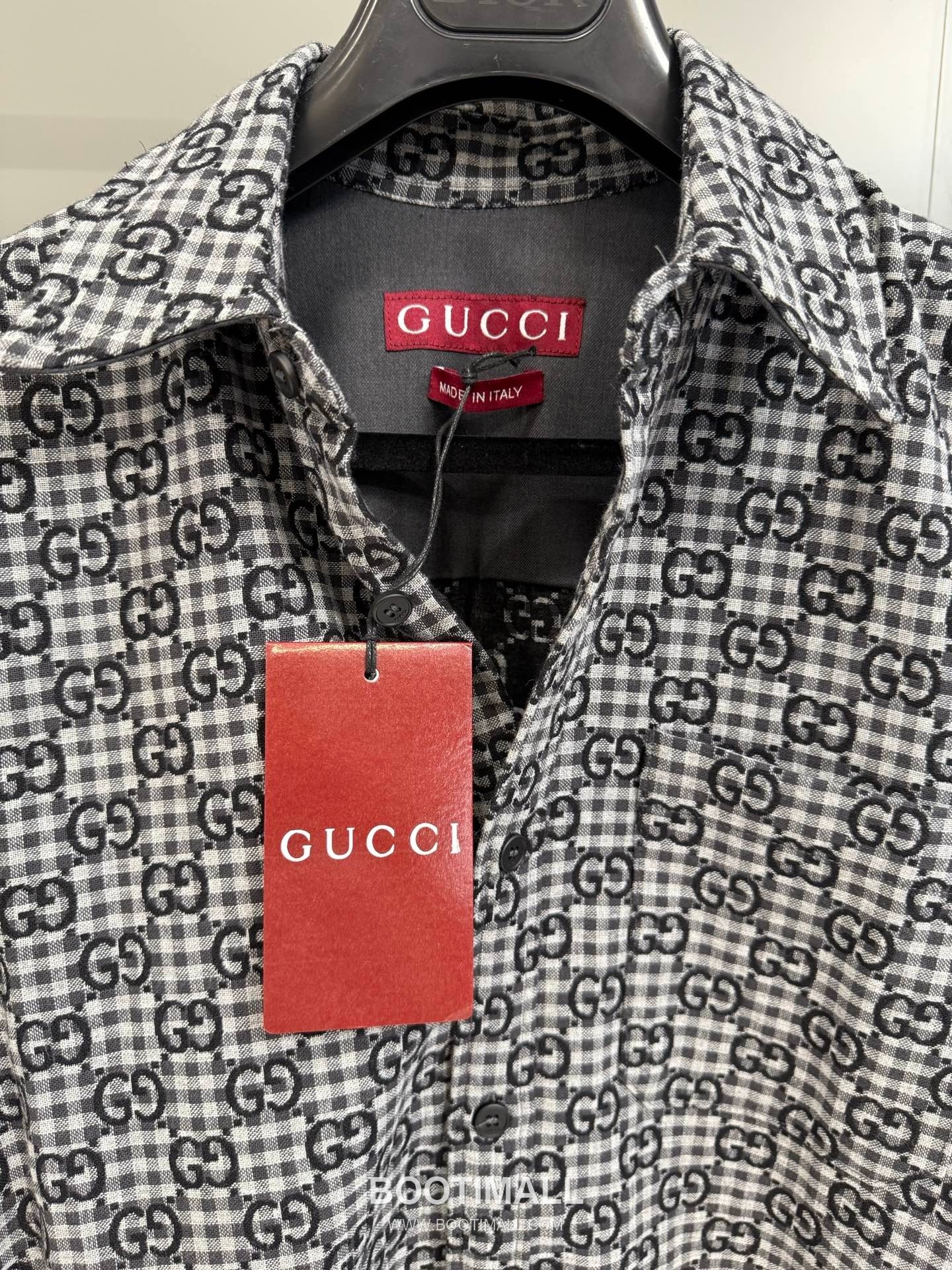 Gucci GG Jacquard Shirt Cotton Wool Blend Black 구찌 GG 자카드 셔츠 코튼 울 혼방 블랙 8