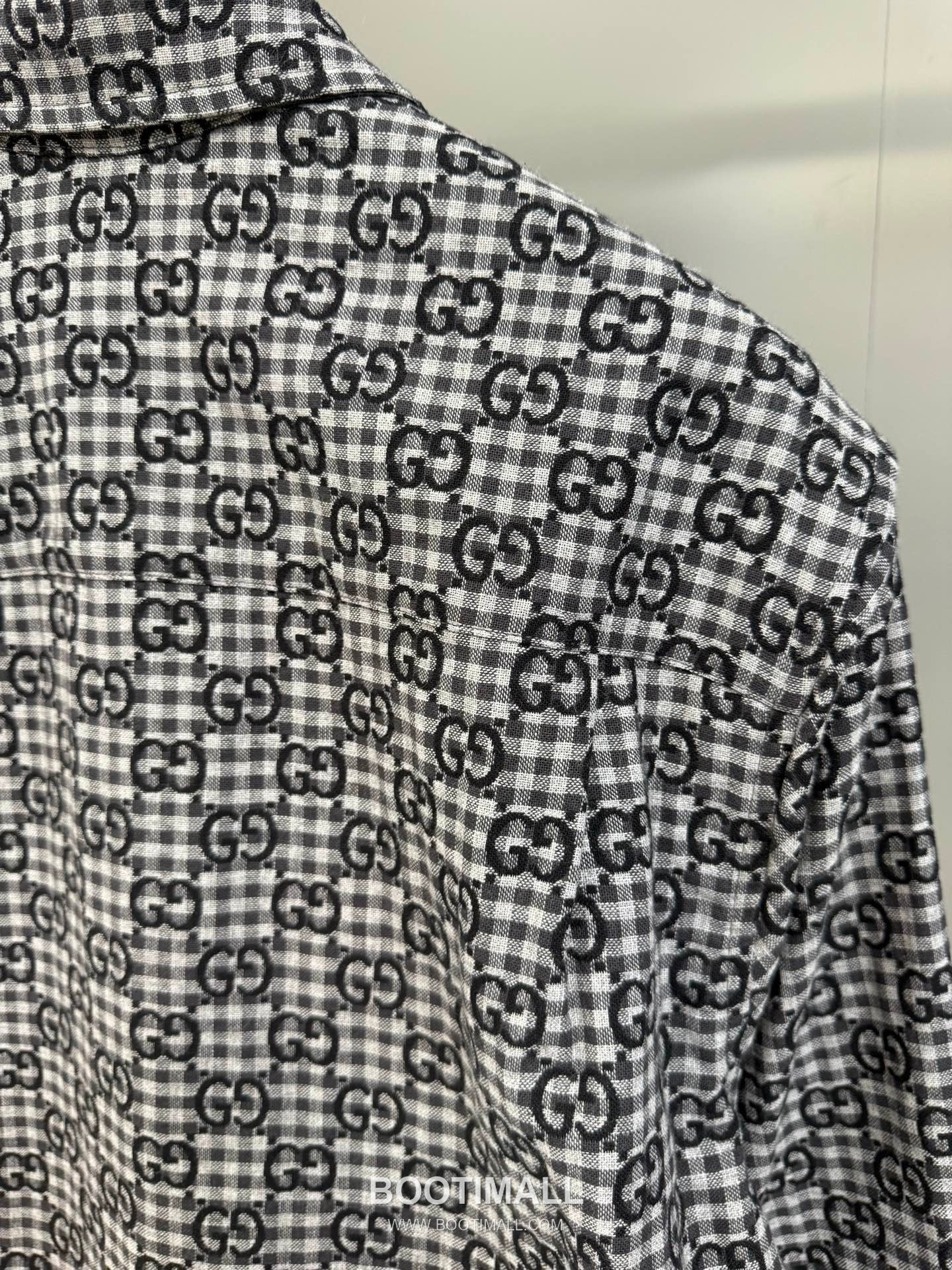 Gucci GG Jacquard Shirt Cotton Wool Blend Black 구찌 GG 자카드 셔츠 코튼 울 혼방 블랙 9