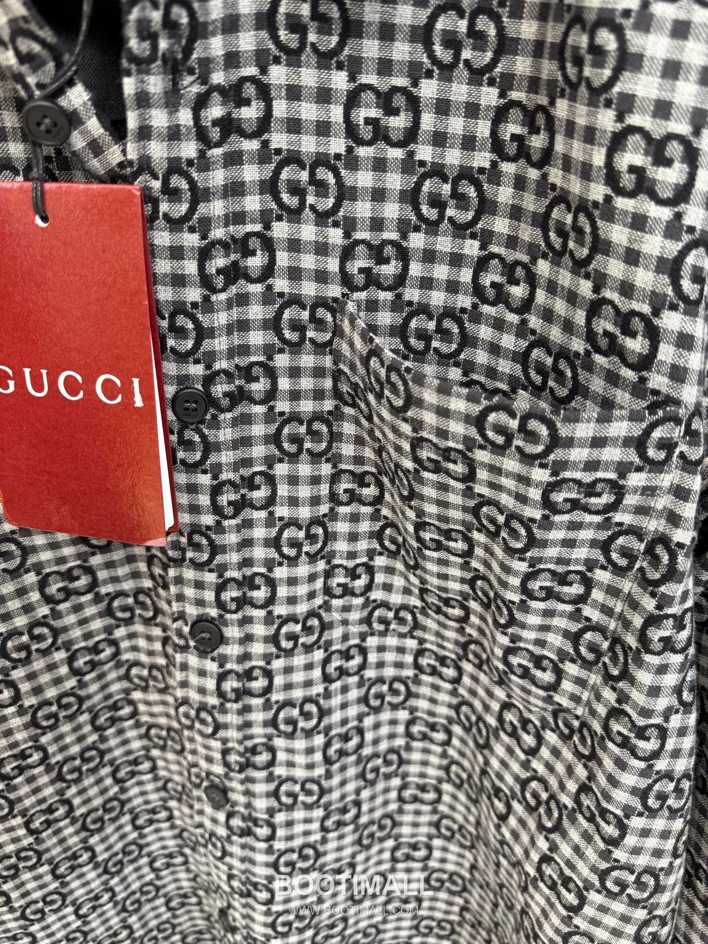 Gucci GG Jacquard Shirt Cotton Wool Blend Black 구찌 GG 자카드 셔츠 코튼 울 혼방 블랙 10