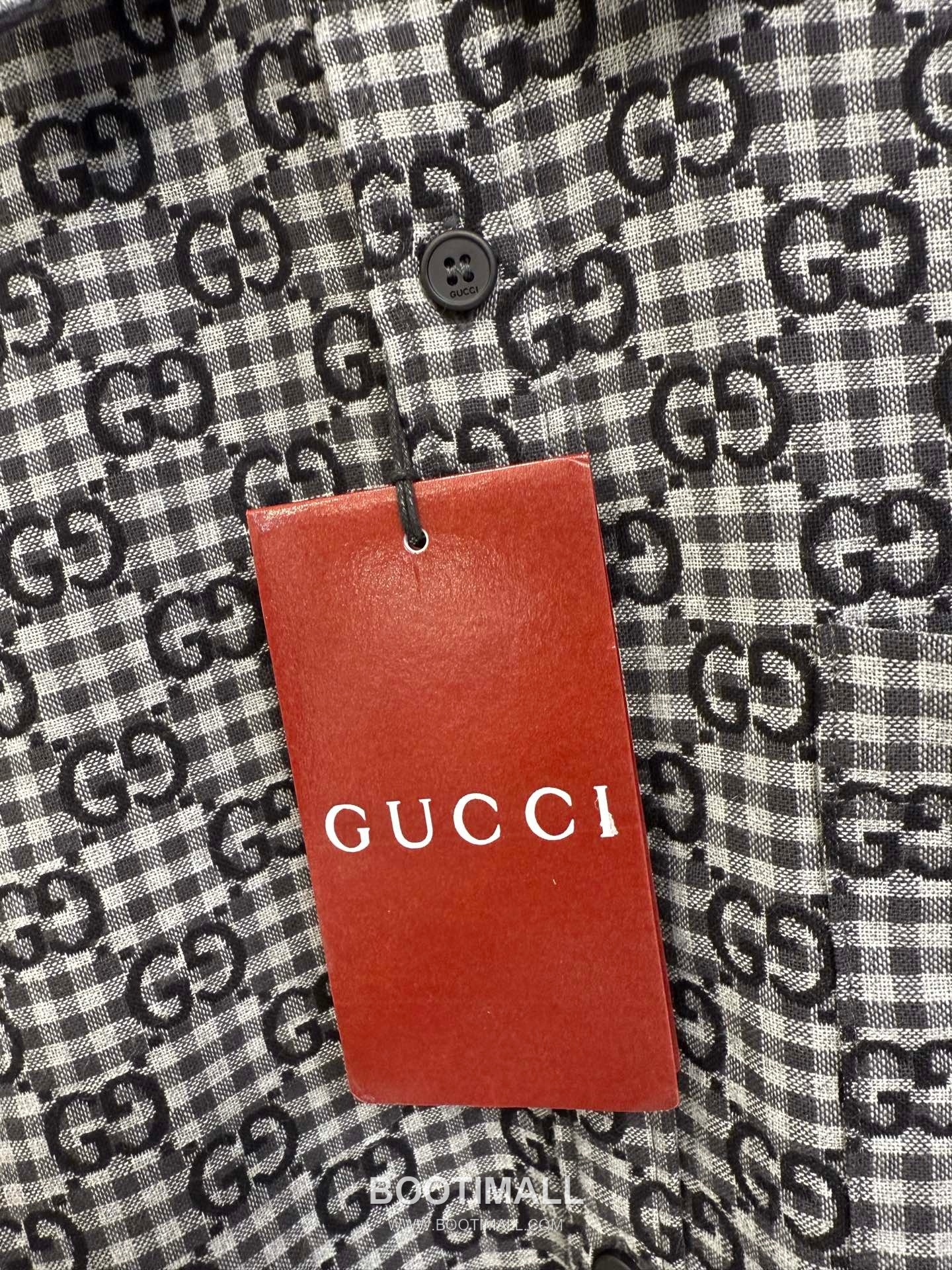 Gucci GG Jacquard Shirt Cotton Wool Blend Black 구찌 GG 자카드 셔츠 코튼 울 혼방 블랙 11