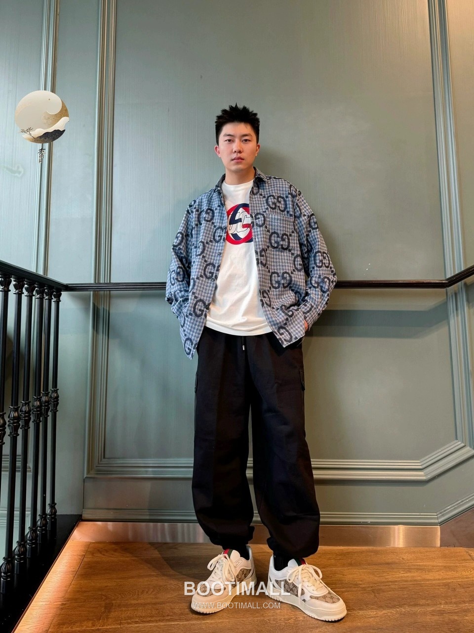 Gucci GG Check Shirt Cotton Blue 구찌 GG 체크 셔츠 코튼 블루 5