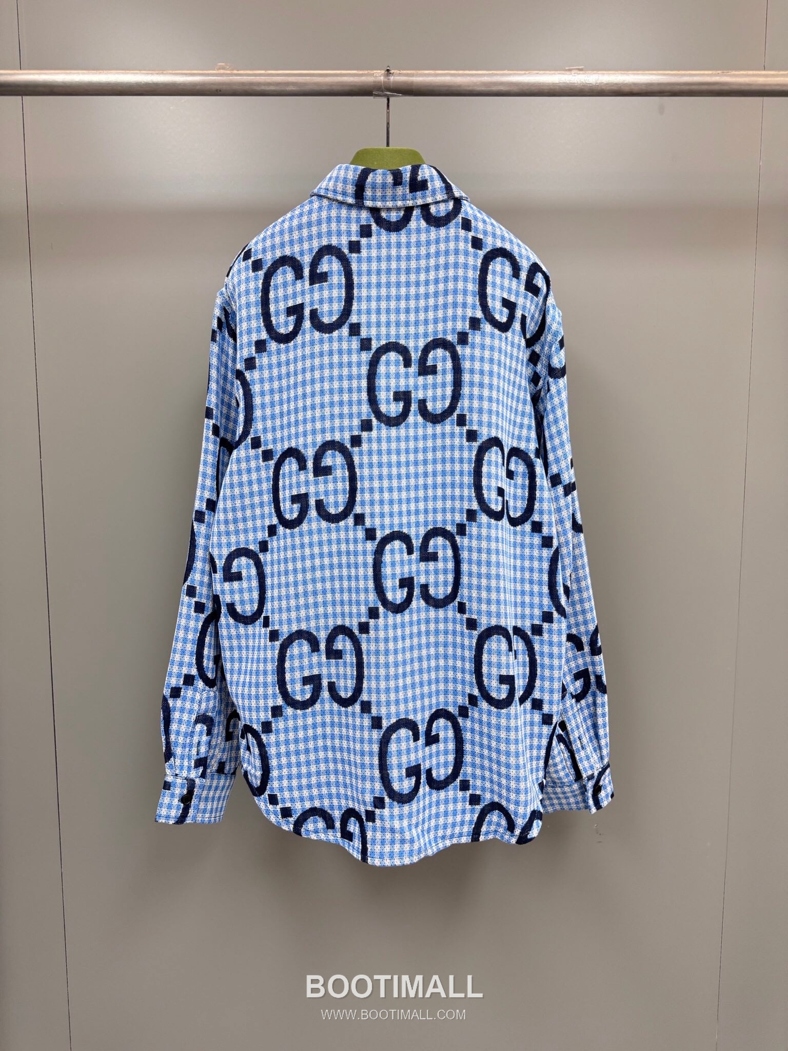 Gucci GG Check Shirt Cotton Blue 구찌 GG 체크 셔츠 코튼 블루 11
