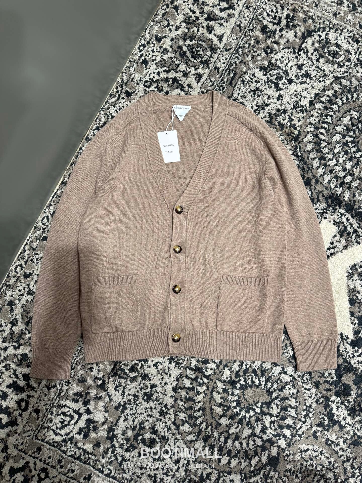 Bottega Veneta Cashmere Cardigan Cashmere, Suede Leather Trim Black 보테가 베네타 캐시미어 가디건 캐시미어, 스웨이드 가죽 트리밍 블랙 5