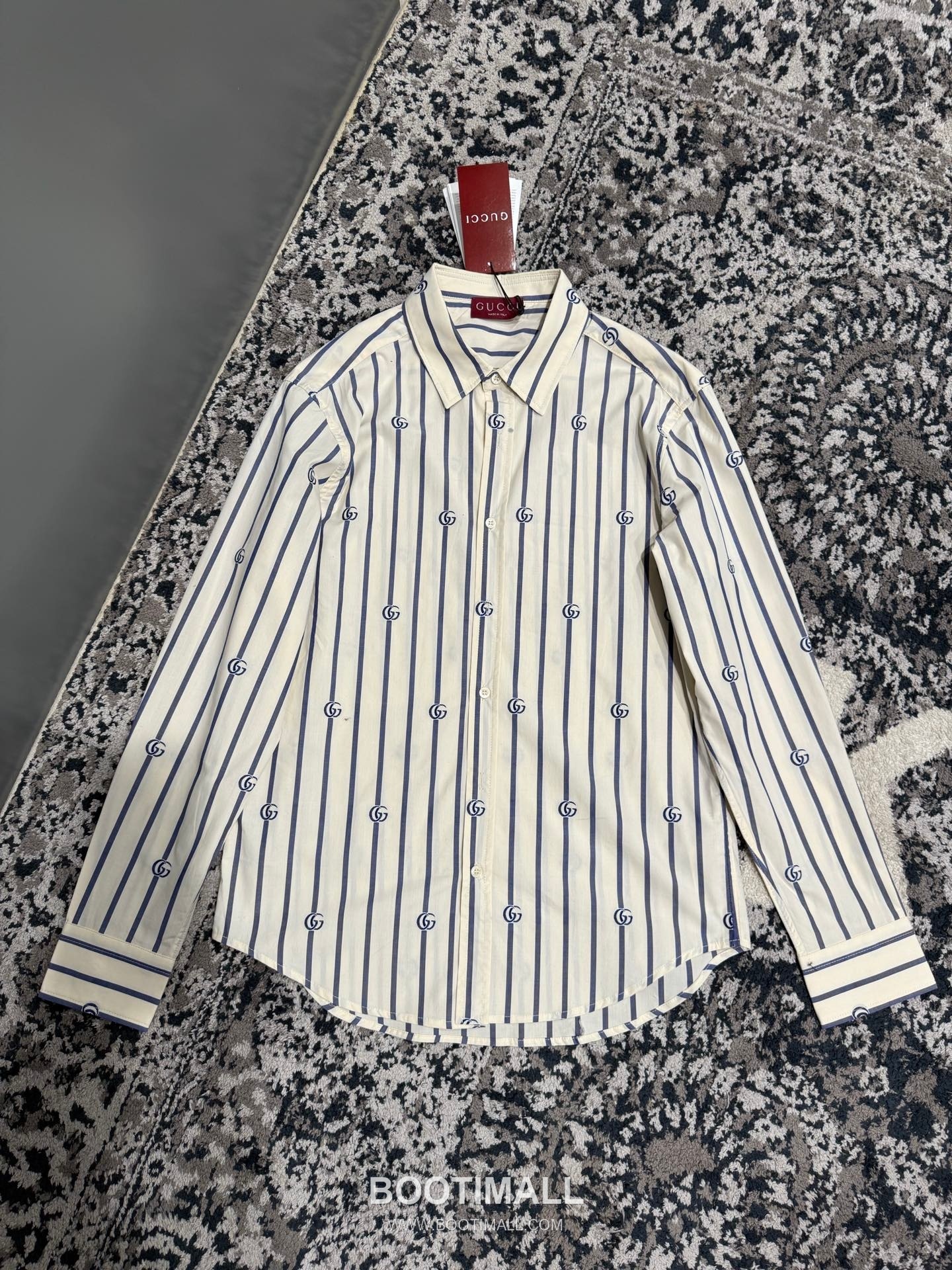 Gucci GG Embroidered Shirt 구찌 GG 자수 스트라이프 셔츠 6