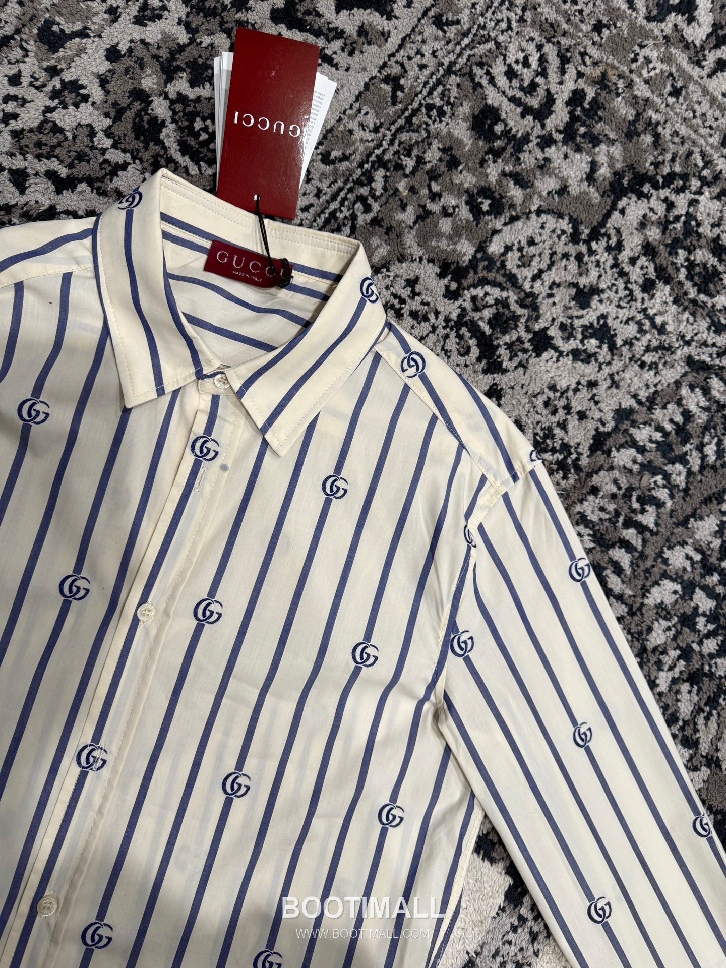 Gucci GG Embroidered Shirt 구찌 GG 자수 스트라이프 셔츠 8