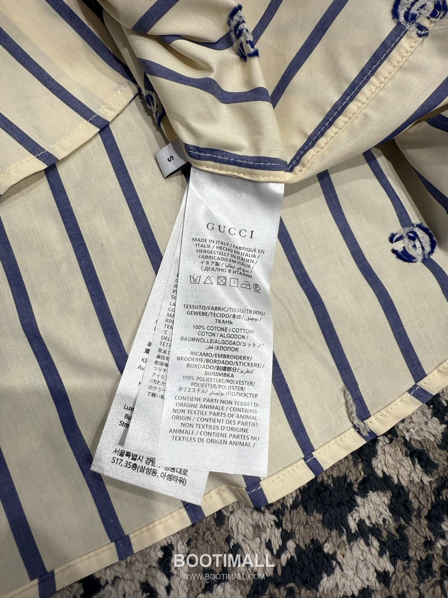 Gucci GG Embroidered Shirt 구찌 GG 자수 스트라이프 셔츠 11