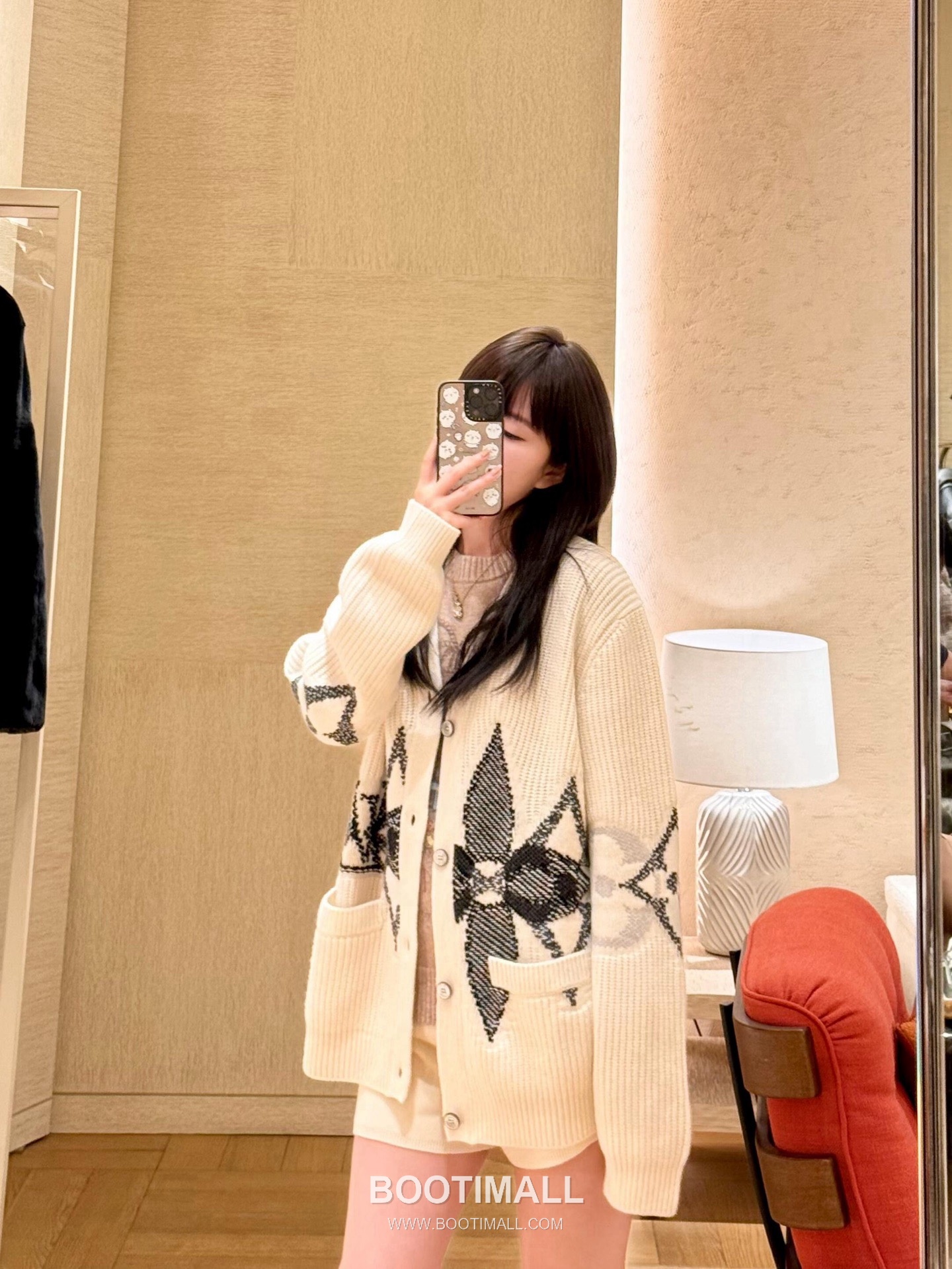 Louis Vuitton Floral Knit Cardigan Lamb Wool Black 루이비통 플로럴 니트 카디건 램스울 블랙 4