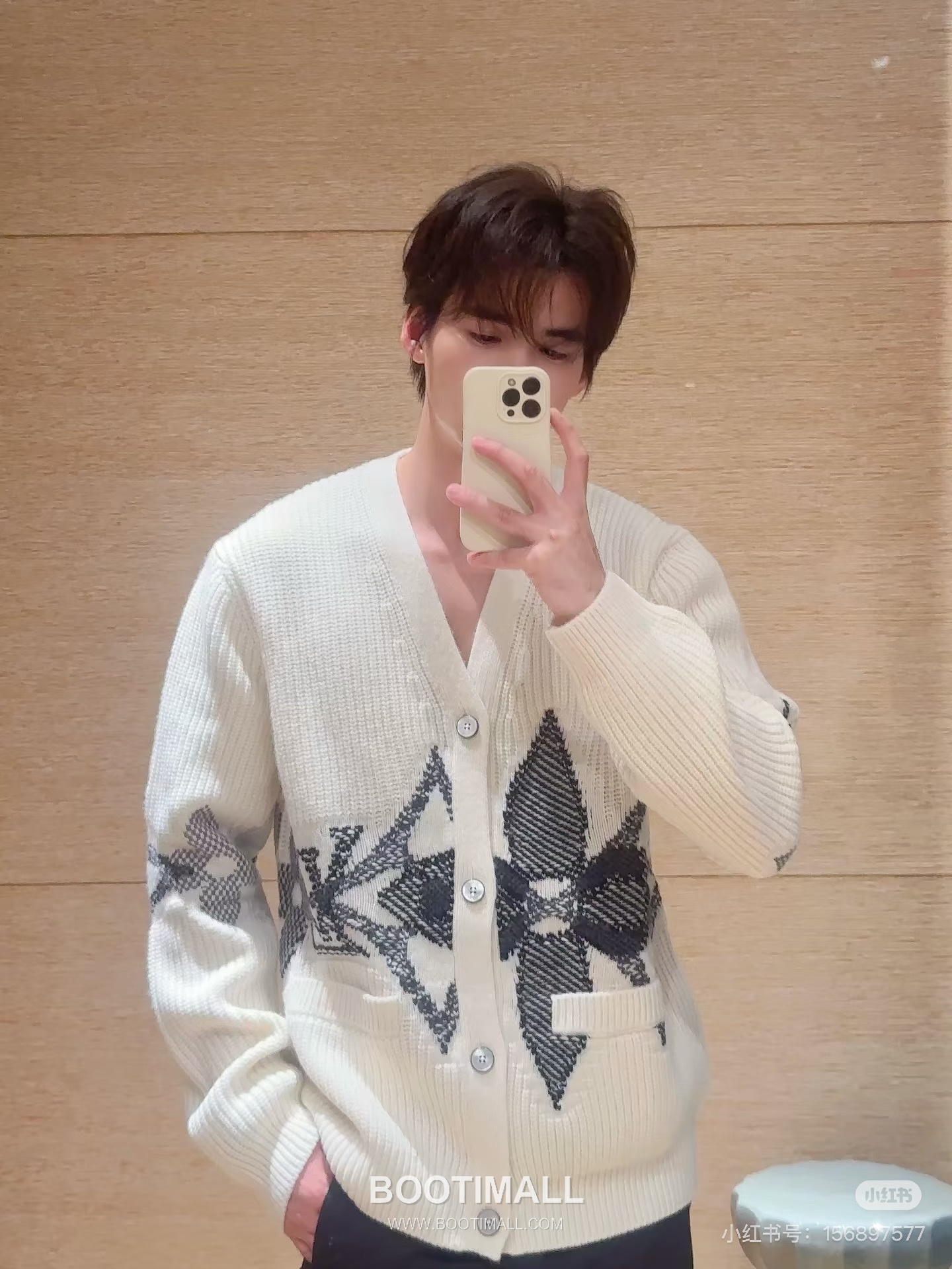 Louis Vuitton Floral Knit Cardigan Lamb Wool Black 루이비통 플로럴 니트 카디건 램스울 블랙 6