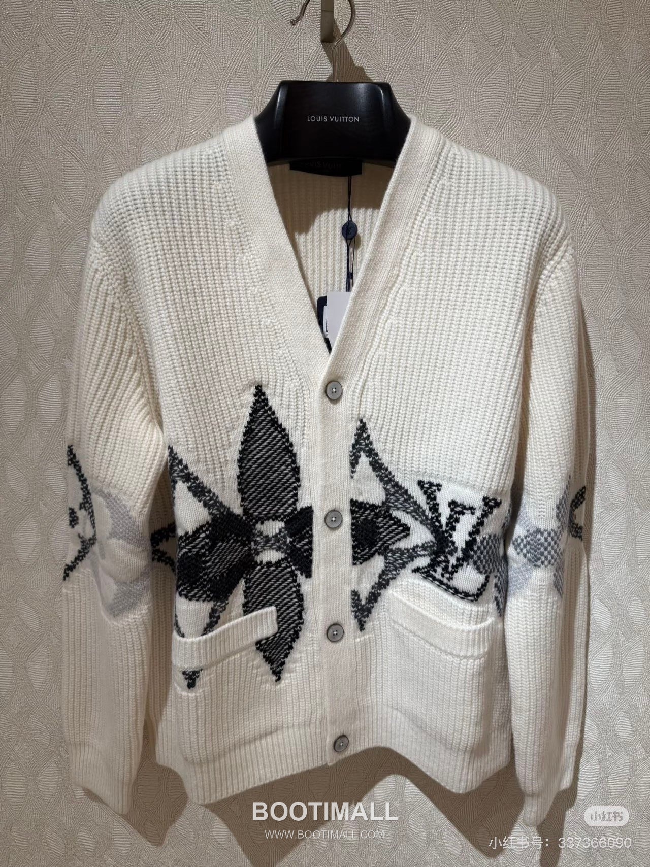 Louis Vuitton Floral Knit Cardigan Lamb Wool Black 루이비통 플로럴 니트 카디건 램스울 블랙 8