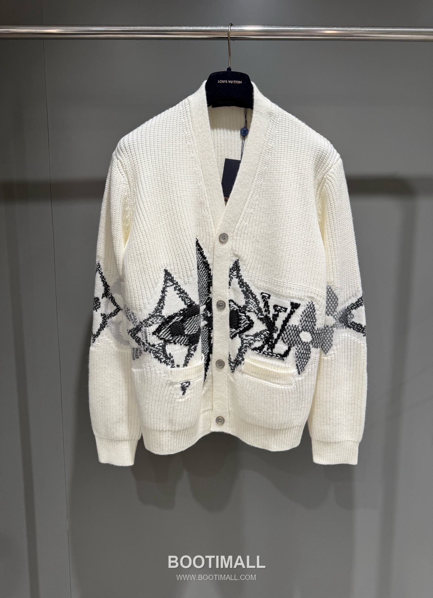 Louis Vuitton Floral Knit Cardigan Lamb Wool Black 루이비통 플로럴 니트 카디건 램스울 블랙 9