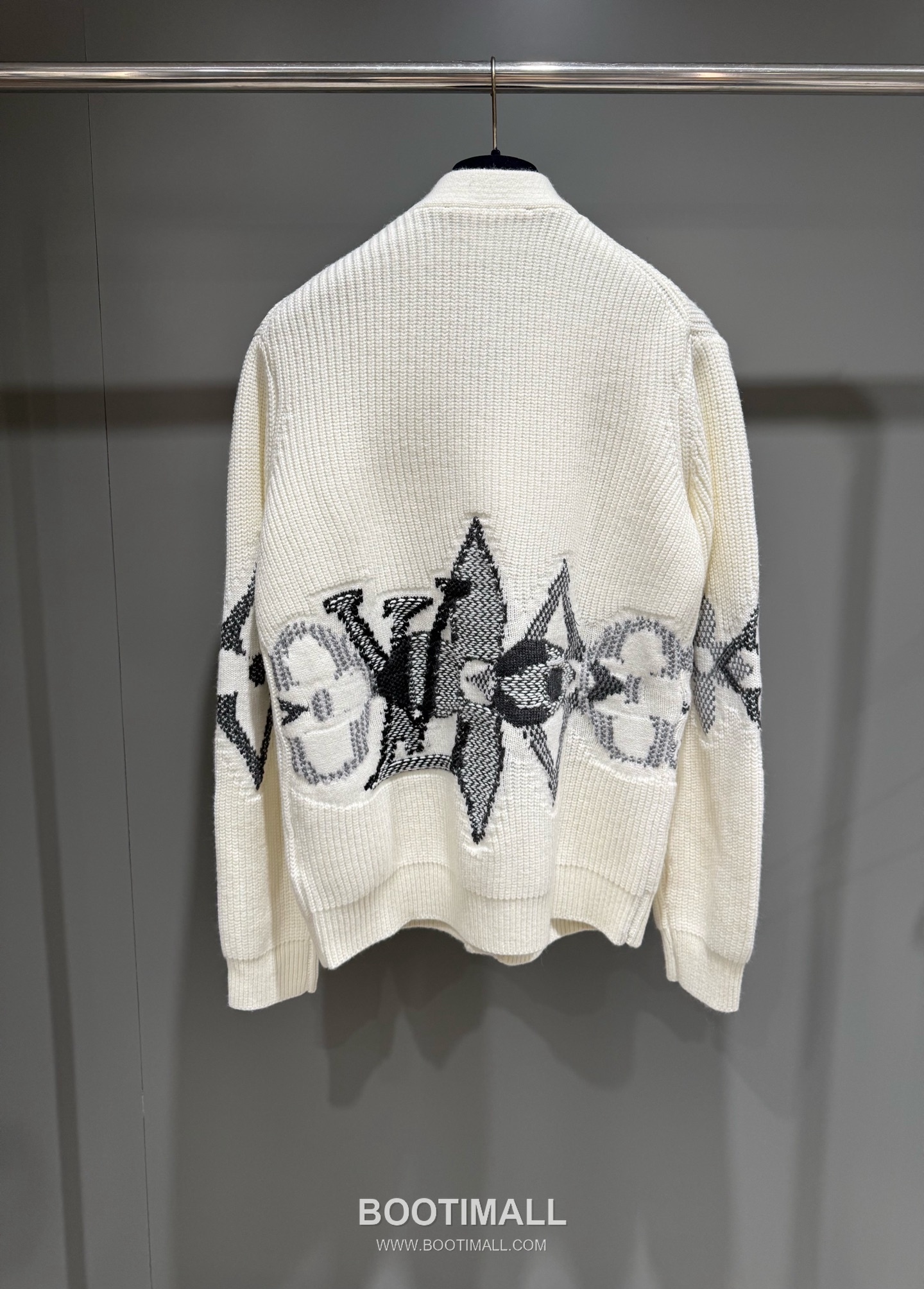 Louis Vuitton Floral Knit Cardigan Lamb Wool Black 루이비통 플로럴 니트 카디건 램스울 블랙 10