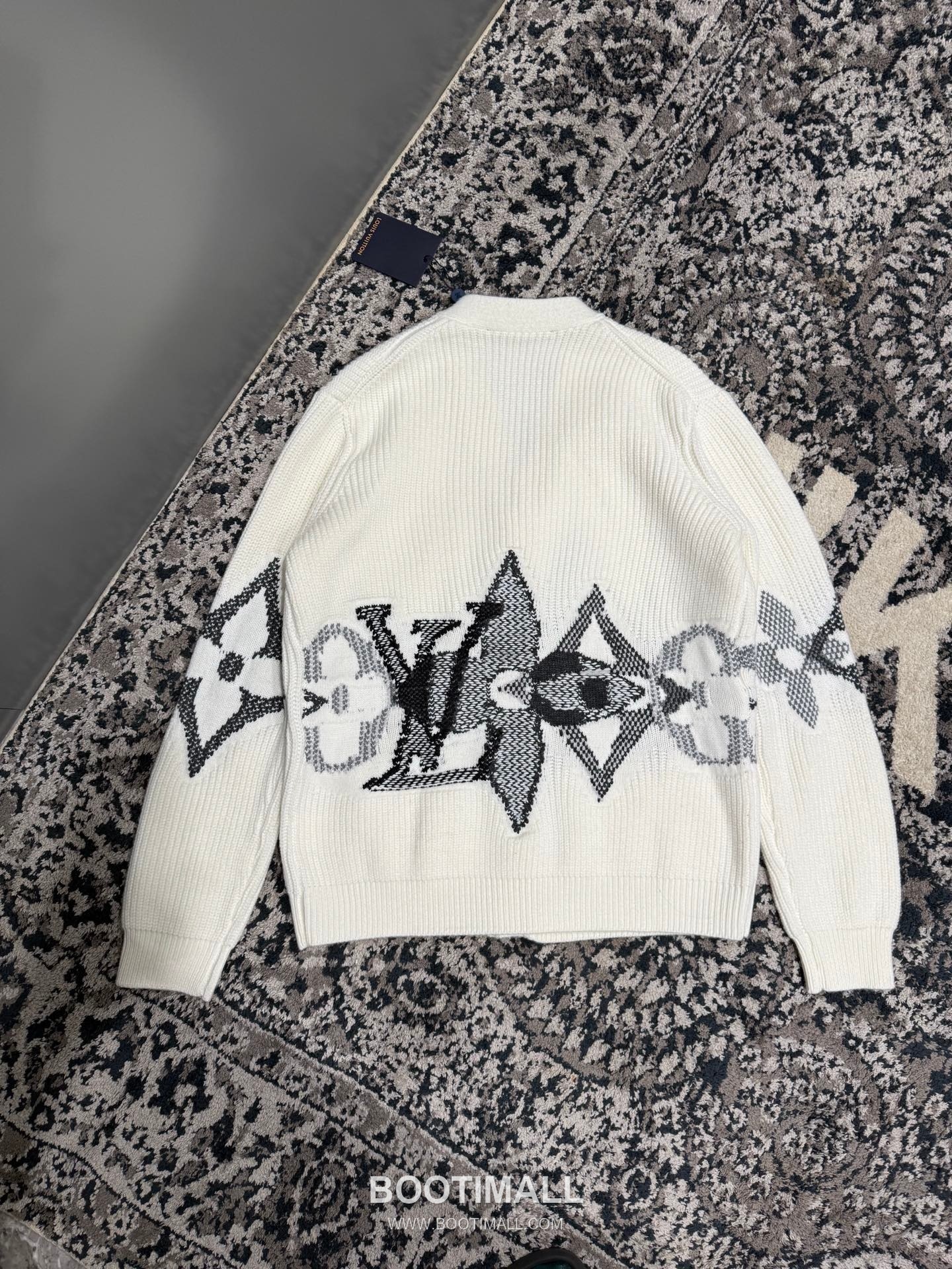 Louis Vuitton Floral Knit Cardigan Lamb Wool Black 루이비통 플로럴 니트 카디건 램스울 블랙 12