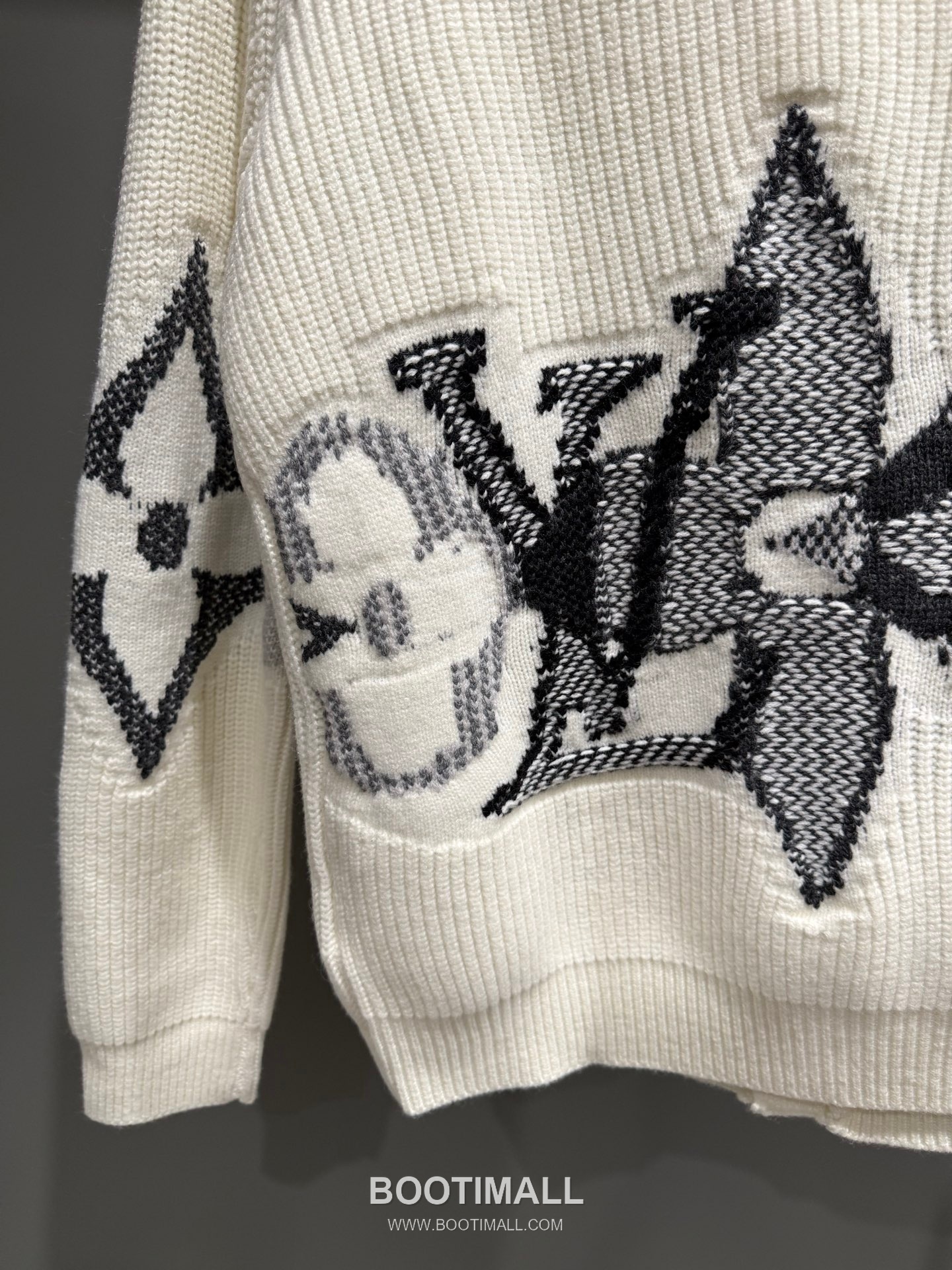 Louis Vuitton Floral Knit Cardigan Lamb Wool Black 루이비통 플로럴 니트 카디건 램스울 블랙 14