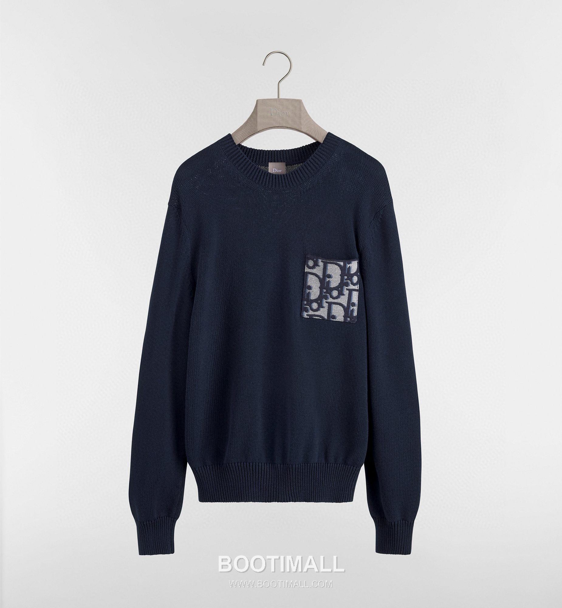 Dior Oblique Print Knit Cotton Navy Sweater 디올 오블리크 프린트 니트 코튼 네이비 스웨터 1
