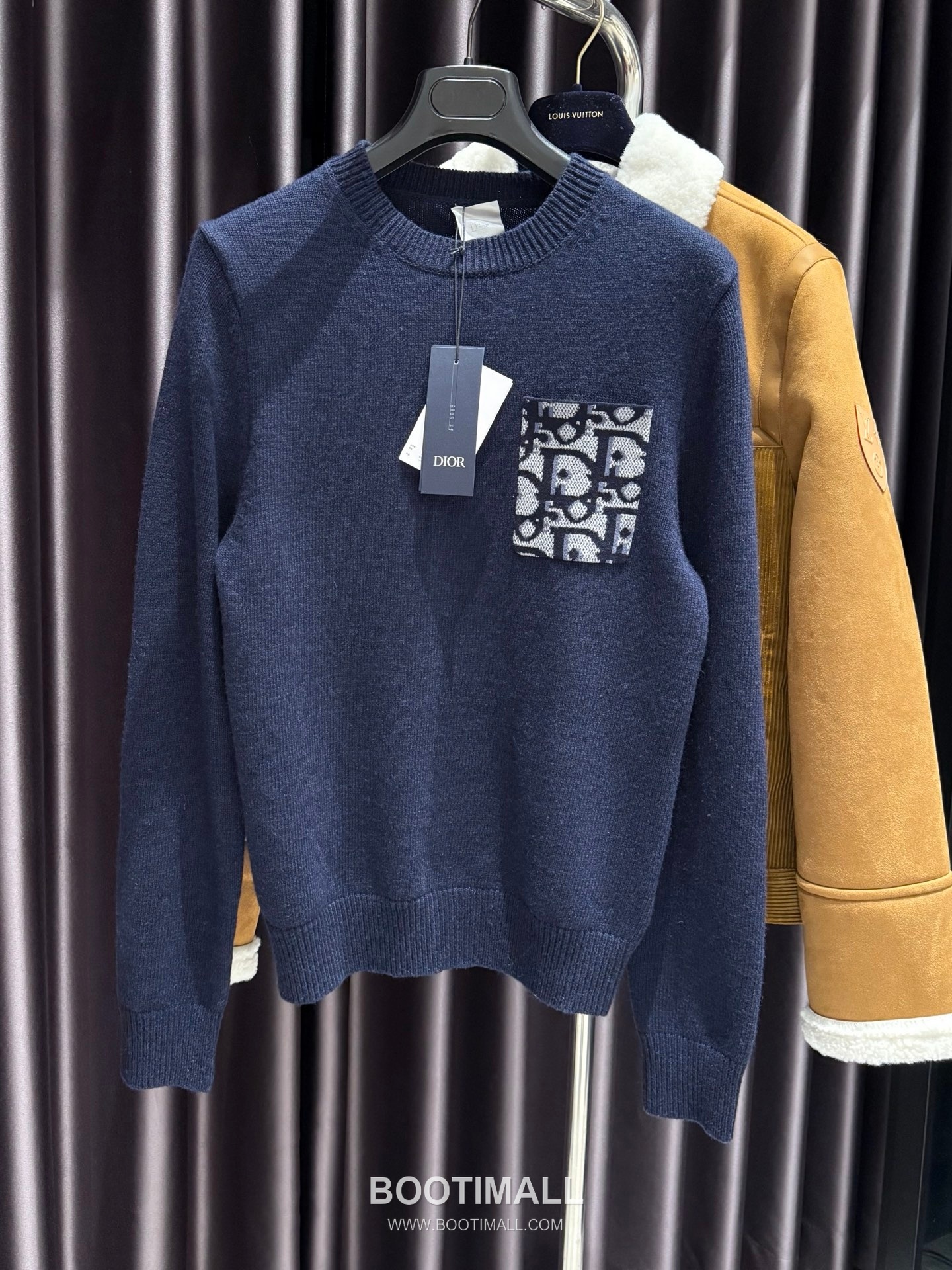 Dior Oblique Print Knit Cotton Navy Sweater 디올 오블리크 프린트 니트 코튼 네이비 스웨터 4