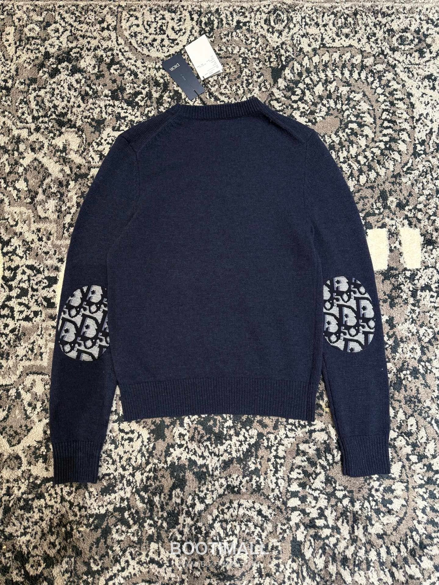 Dior Oblique Print Knit Cotton Navy Sweater 디올 오블리크 프린트 니트 코튼 네이비 스웨터 7