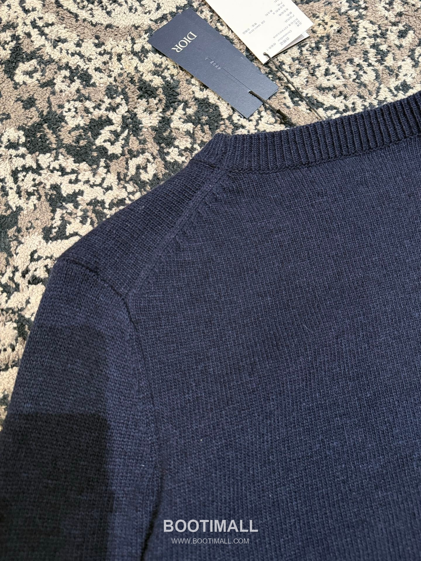 Dior Oblique Print Knit Cotton Navy Sweater 디올 오블리크 프린트 니트 코튼 네이비 스웨터 12