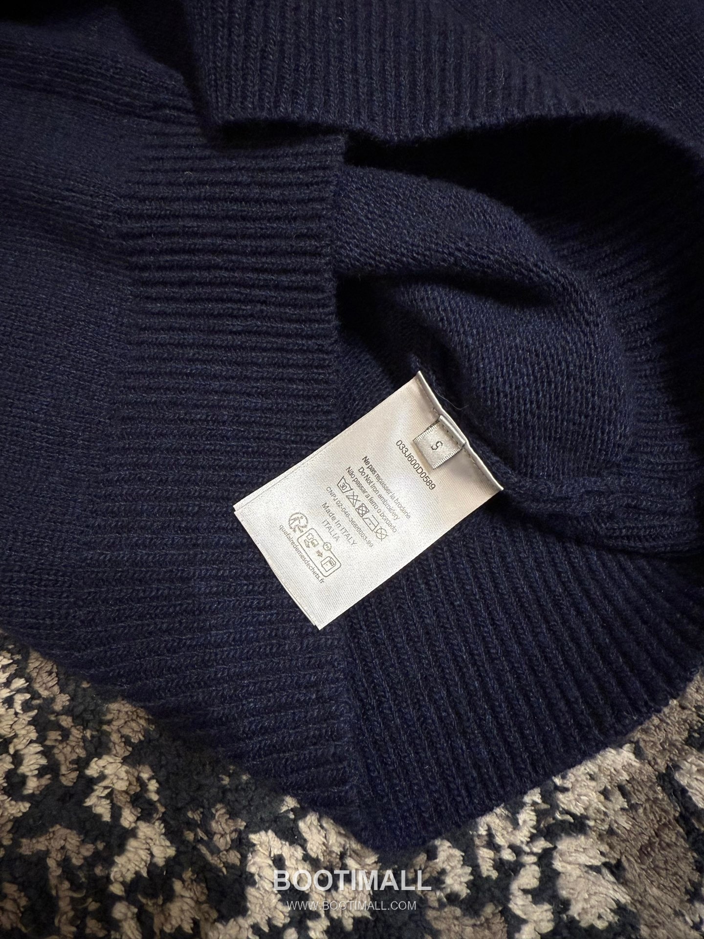 Dior Oblique Print Knit Cotton Navy Sweater 디올 오블리크 프린트 니트 코튼 네이비 스웨터 13