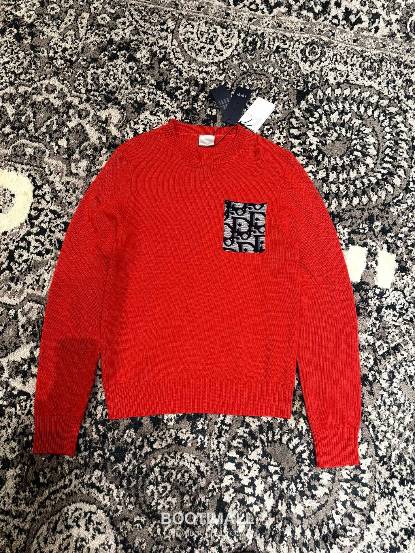 Dior Oblique Print Sweater Cotton Red 디올 오블리크 프린트 스웨터 코튼 레드 12