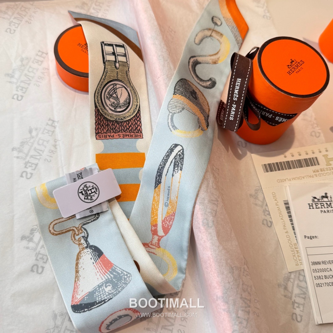 Hermes Twilly Silk Scarf Twill Silk Black 에르메스 트윌리 실크 스카프 실크 트윌 블랙 120cm 6