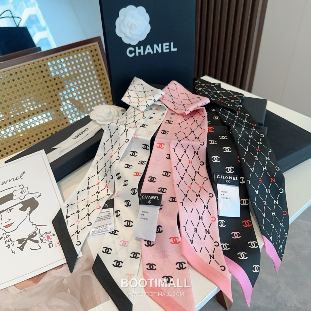 Hermes Twilly Silk Scarf Twill Silk Black 에르메스 트윌리 실크 스카프 실크 트윌 블랙 120cm 2