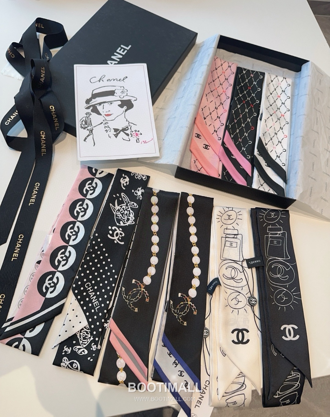 Hermes Twilly Silk Scarf Twill Silk Black 에르메스 트윌리 실크 스카프 실크 트윌 블랙 120cm 2