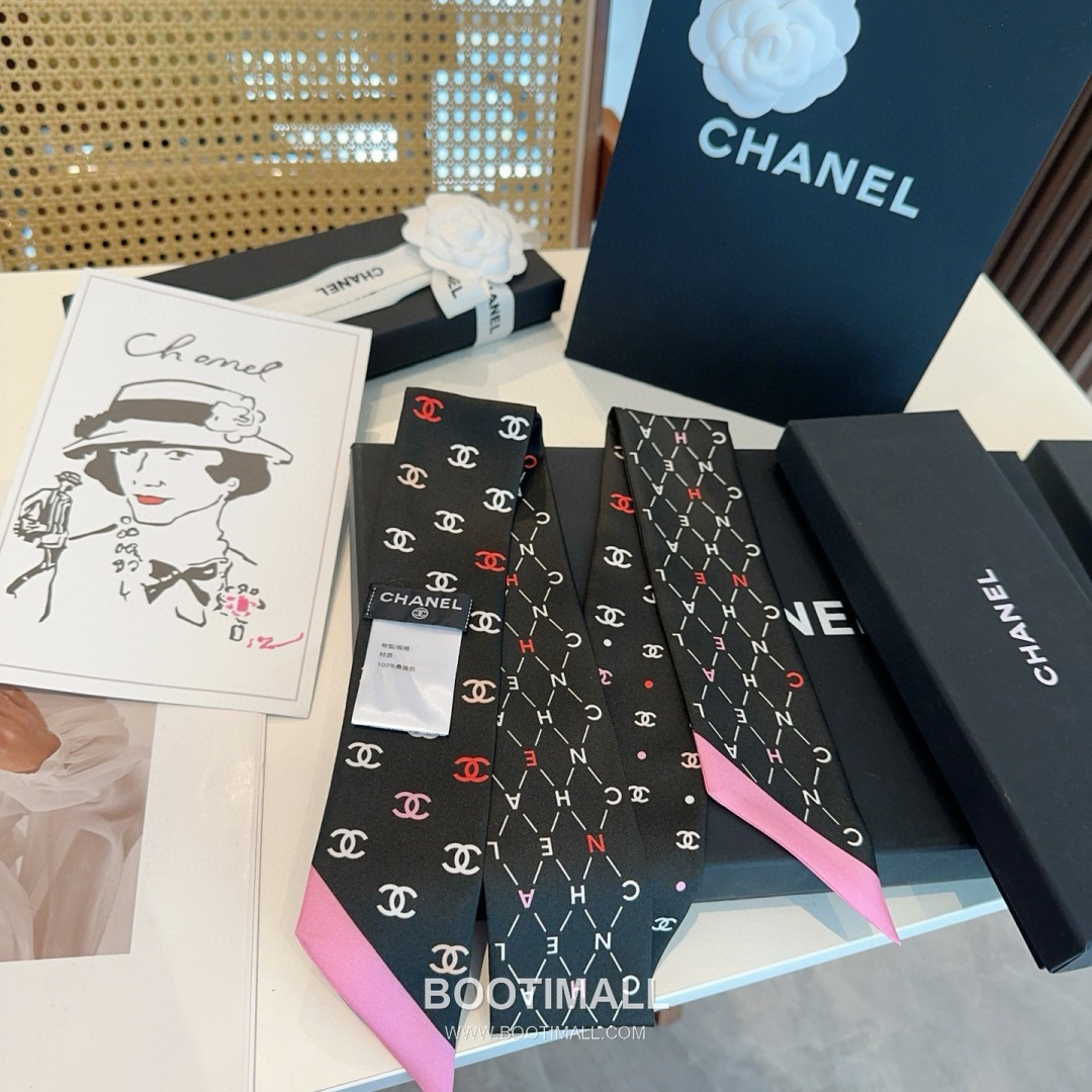 Hermes Twilly Silk Scarf Twill Silk Black 에르메스 트윌리 실크 스카프 실크 트윌 블랙 120cm 4