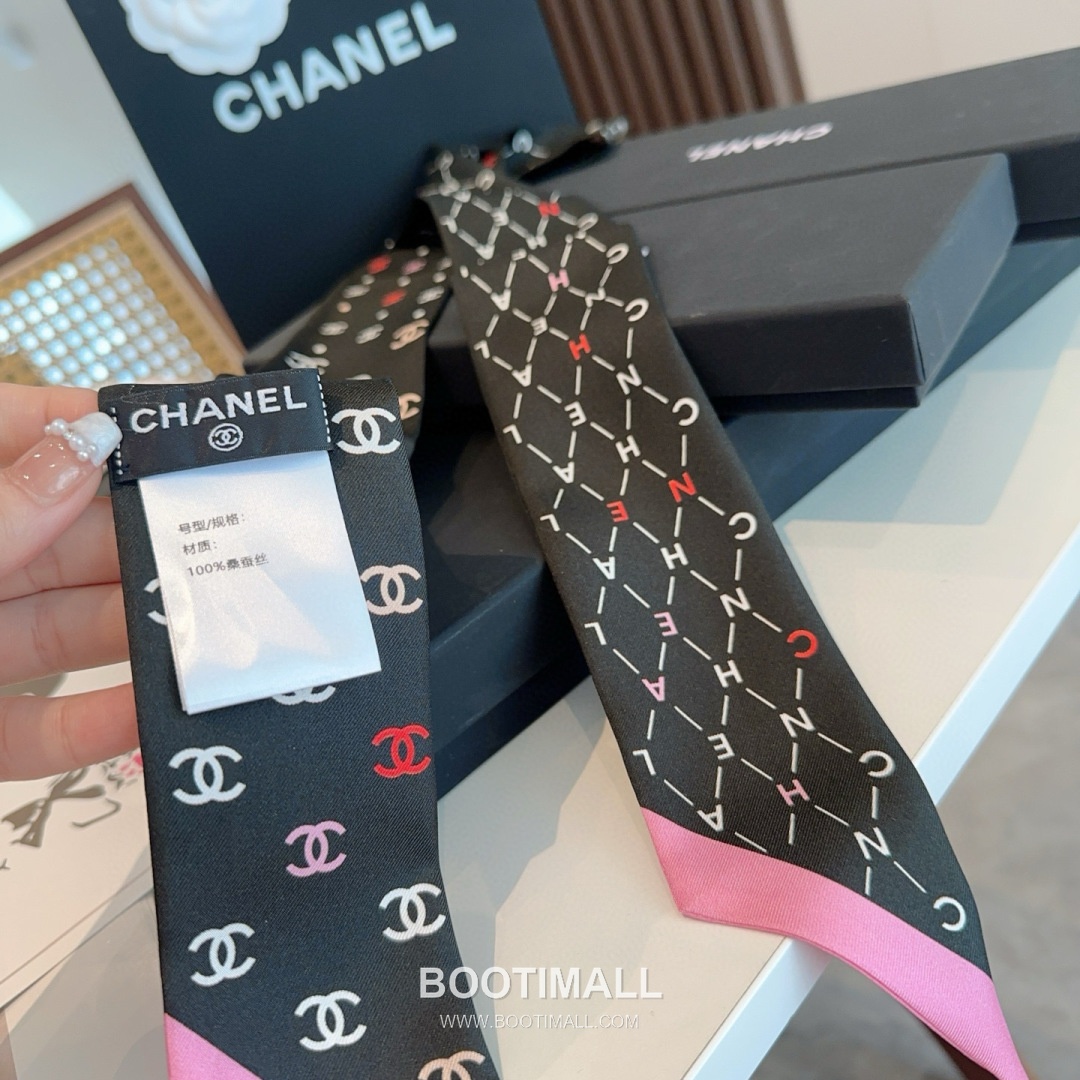 Hermes Twilly Silk Scarf Twill Silk Black 에르메스 트윌리 실크 스카프 실크 트윌 블랙 120cm 5