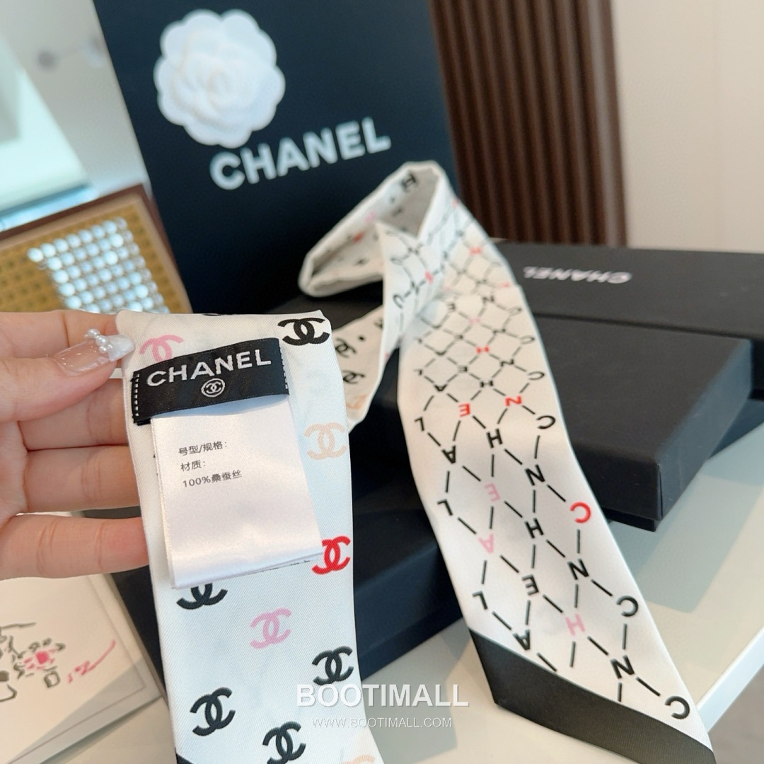 Hermes Twilly Silk Scarf Twill Silk Black 에르메스 트윌리 실크 스카프 실크 트윌 블랙 120cm 5