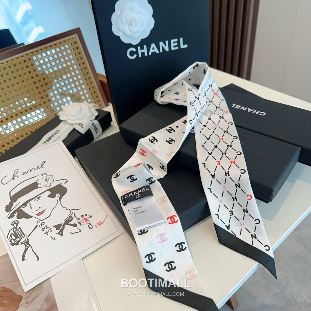 Hermes Twilly Silk Scarf Twill Silk Black 에르메스 트윌리 실크 스카프 실크 트윌 블랙 120cm 6