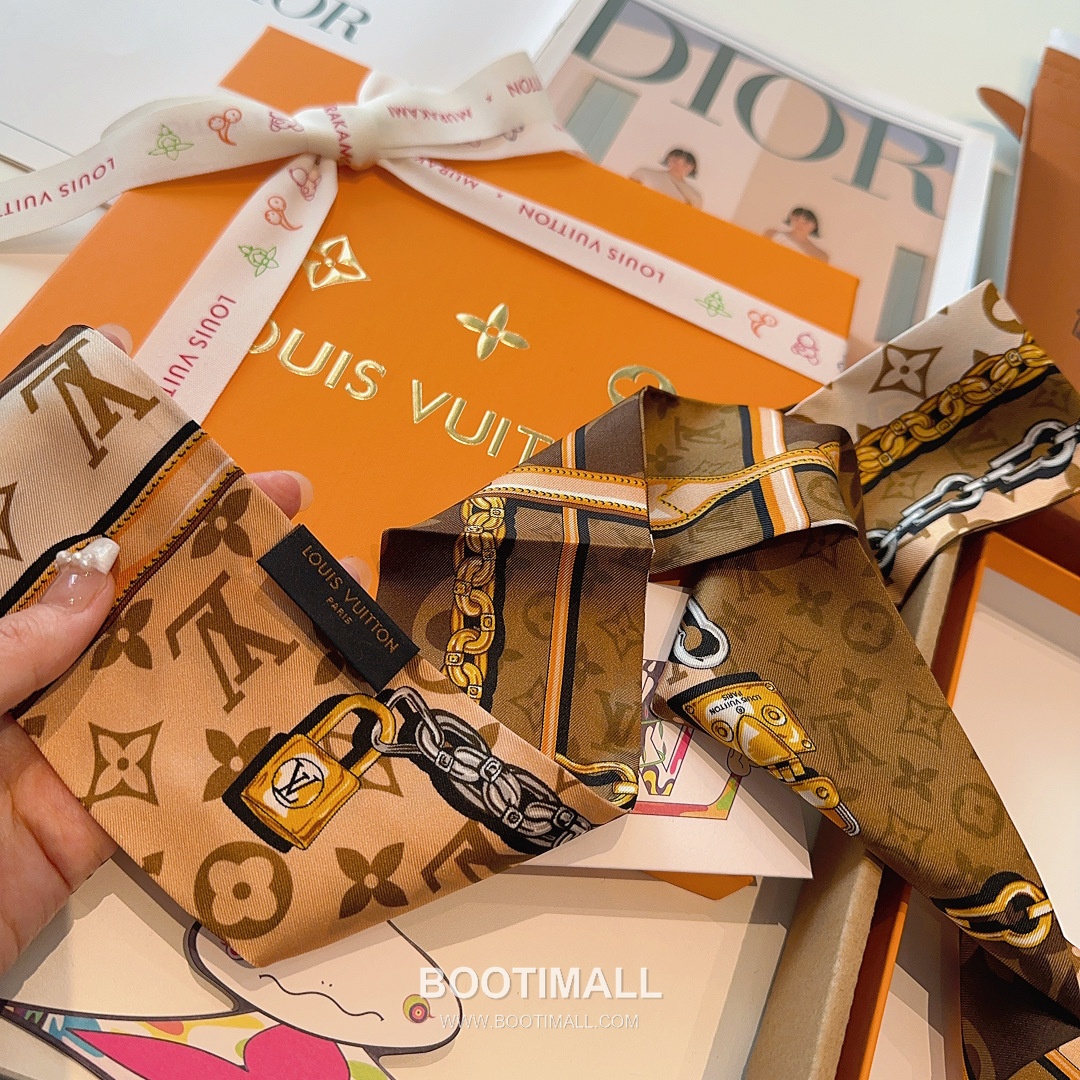 Hermes Twillly Bandeau Twill Silk Rose Bandeau Scarf 에르메스 트윌리 방도 트윌 실크 로즈 방도 스카프 120cm 7