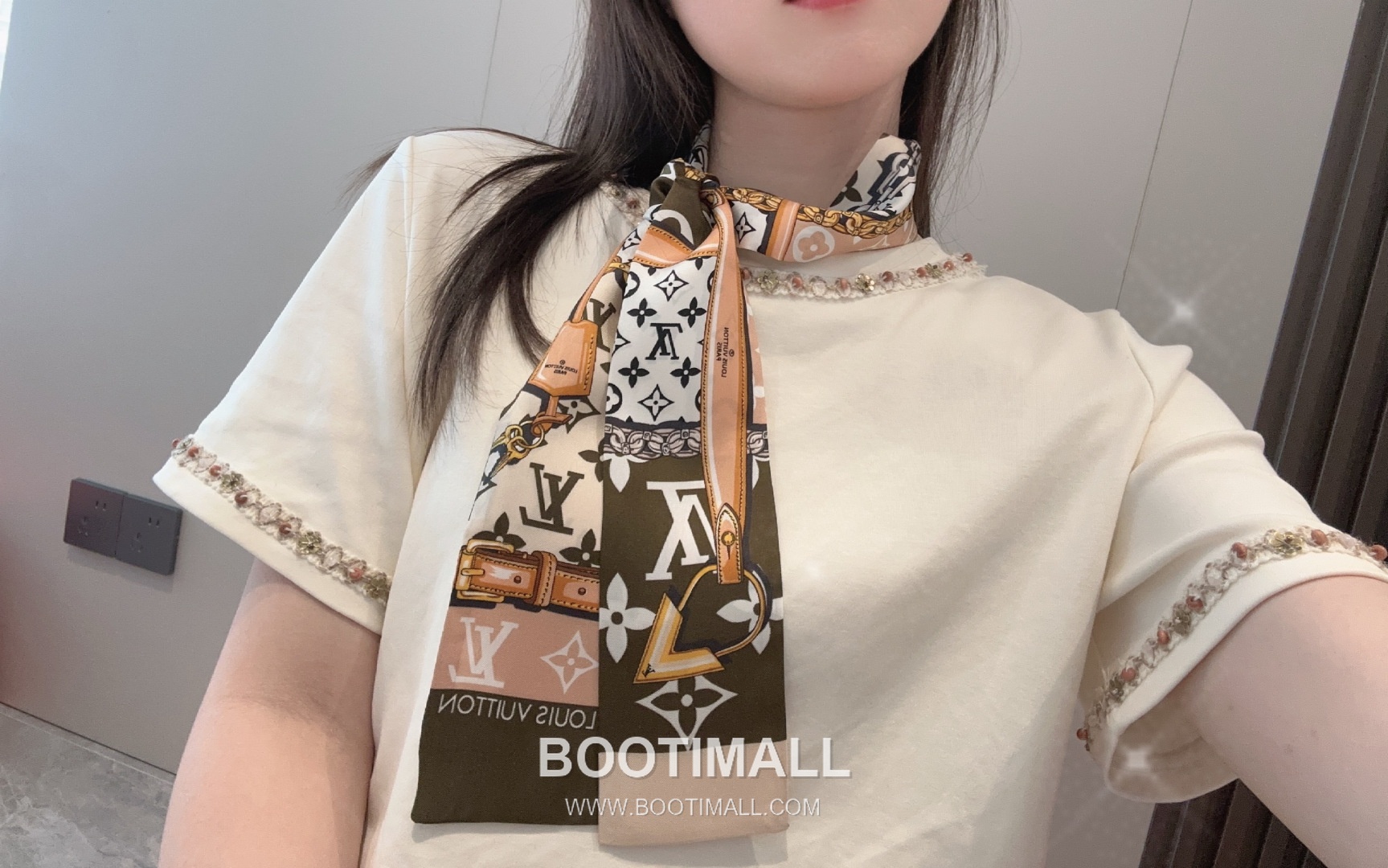 Hermes Twillly Bandeau Twill Silk Rose Bandeau Scarf 에르메스 트윌리 방도 트윌 실크 로즈 방도 스카프 120cm 1