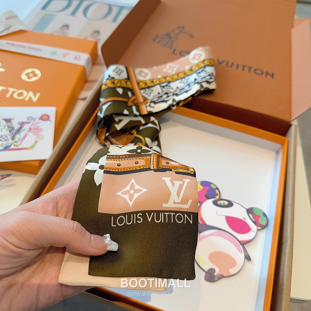 Hermes Twillly Bandeau Twill Silk Rose Bandeau Scarf 에르메스 트윌리 방도 트윌 실크 로즈 방도 스카프 120cm 6