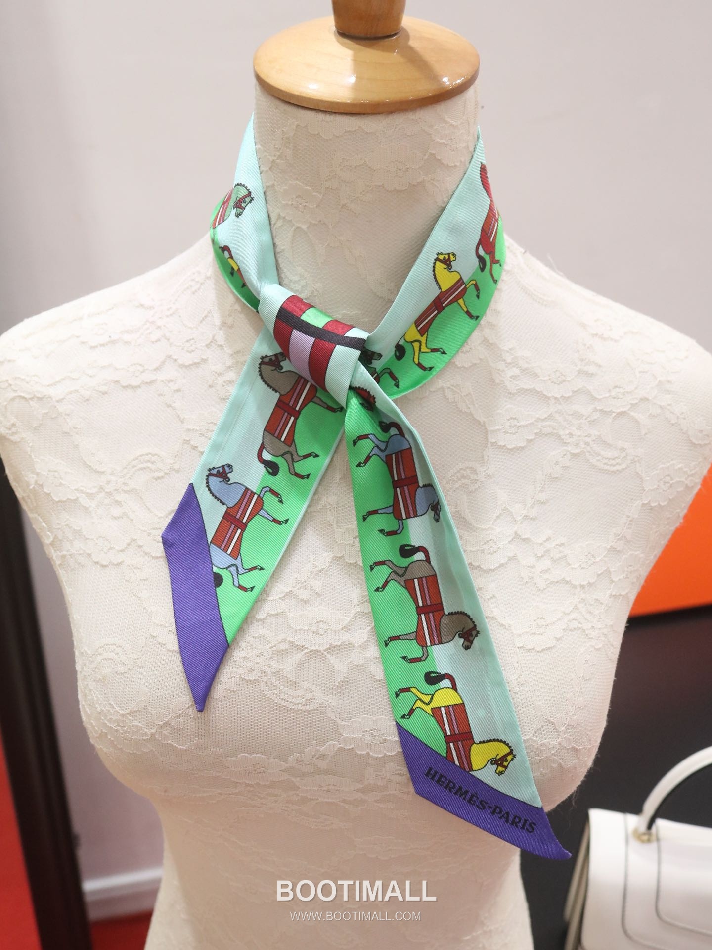 Hermes Printed Twill Ribbon Silk Twill Multicolor Ribbon Scarf 에르메스 프린트 트윌 리본 실크 트윌 멀티컬러 리본 스카프 86cm 8