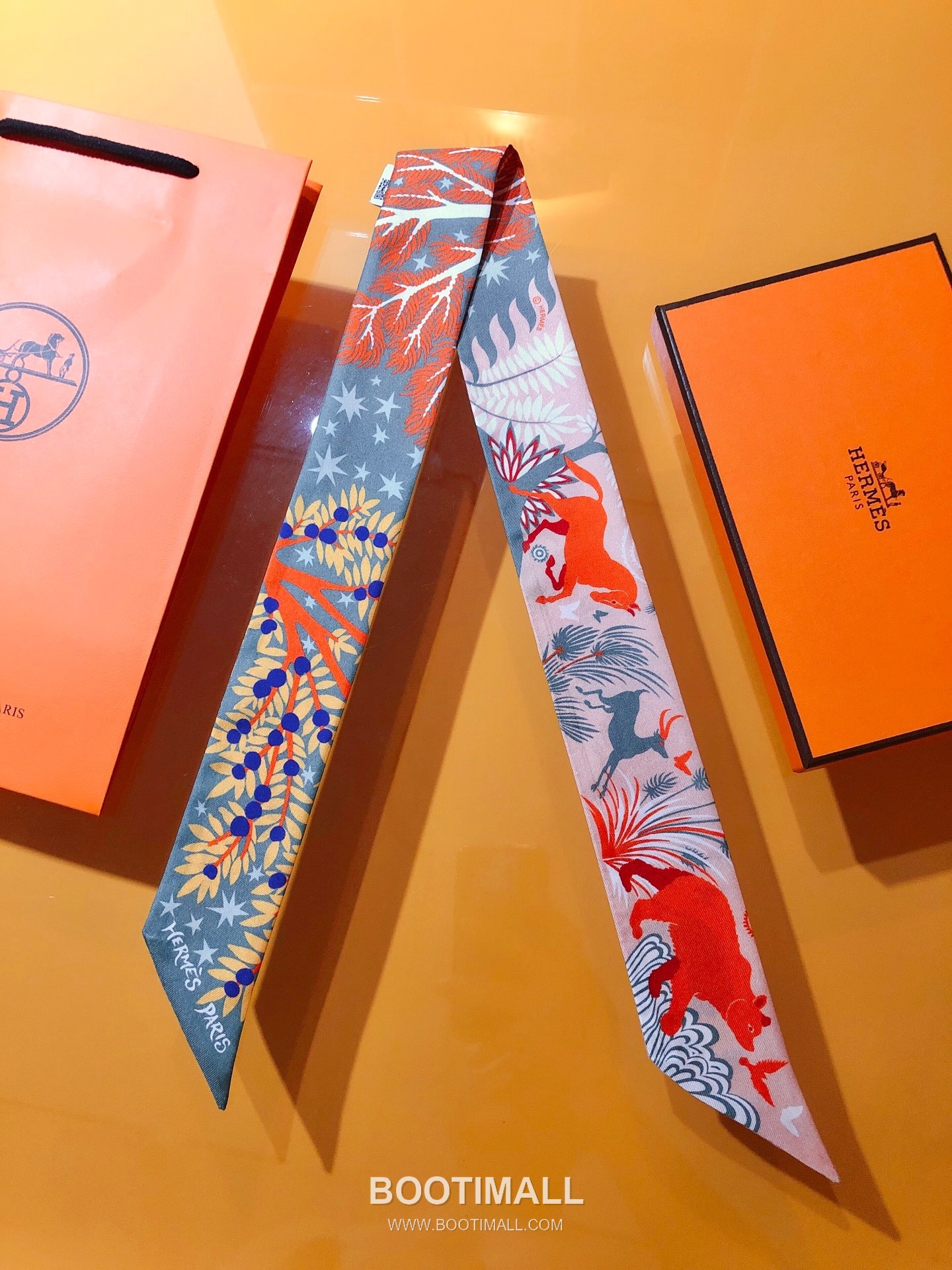 Hermes Orpheus Twilly Silk Twill Multicolor Twilly Scarf 에르메스 오르페우스 트윌리 실크 트윌 멀티컬러 트윌리 스카프 86cm 3