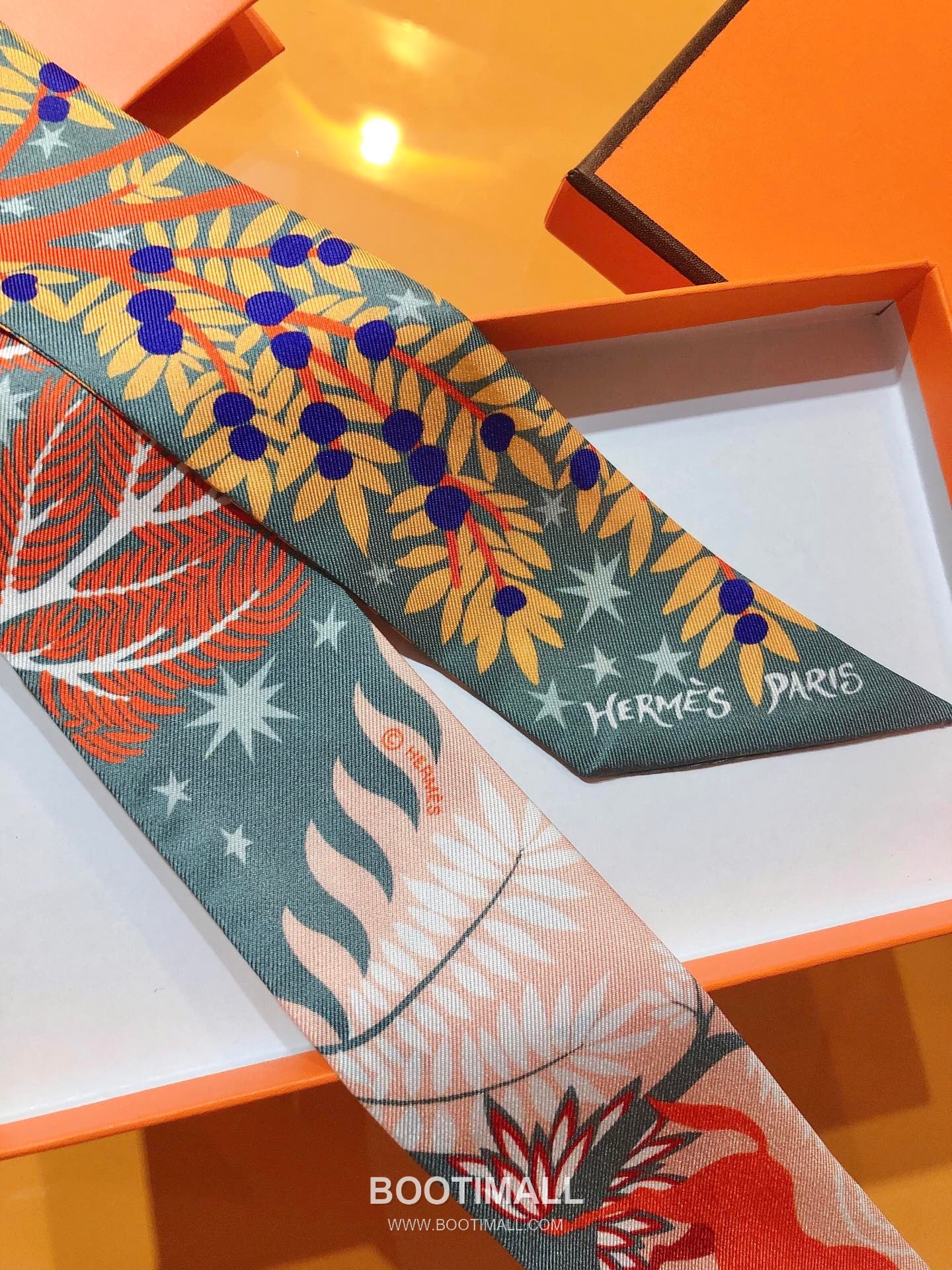 Hermes Orpheus Twilly Silk Twill Multicolor Twilly Scarf 에르메스 오르페우스 트윌리 실크 트윌 멀티컬러 트윌리 스카프 86cm 6