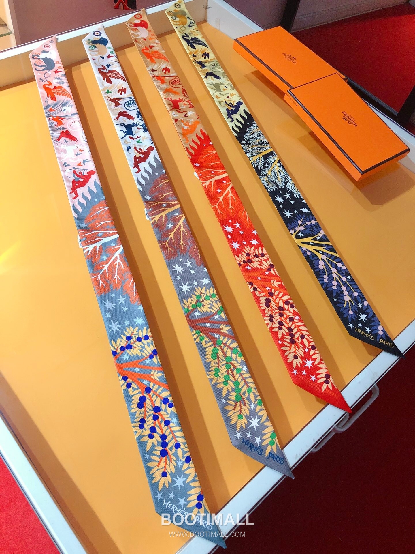 Hermes Orpheus Twilly Silk Twill Multicolor Twilly Scarf 에르메스 오르페우스 트윌리 실크 트윌 멀티컬러 트윌리 스카프 86cm 6