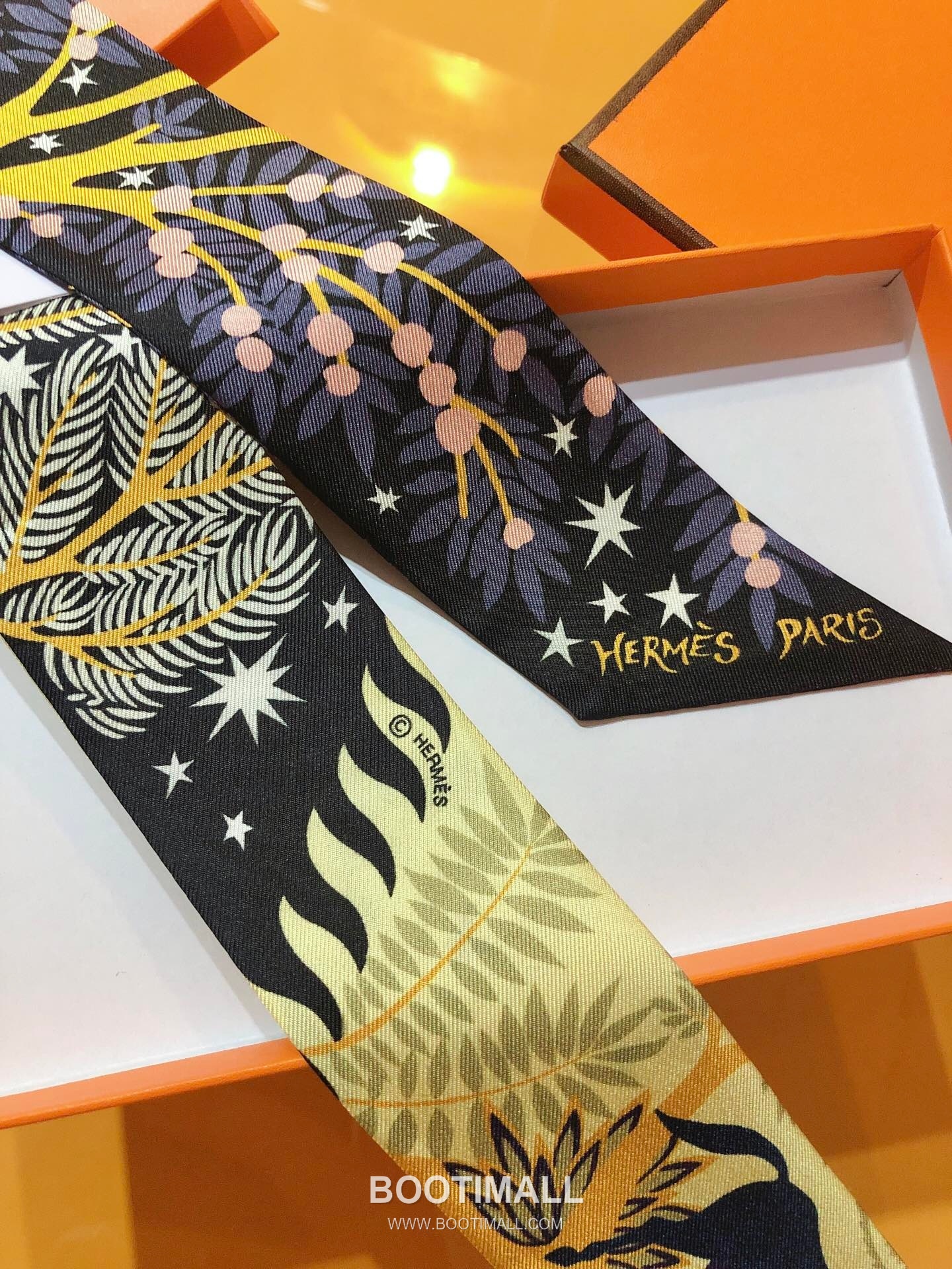 Hermes Orpheus Twilly Silk Twill Multicolor Twilly Scarf 에르메스 오르페우스 트윌리 실크 트윌 멀티컬러 트윌리 스카프 86cm 6