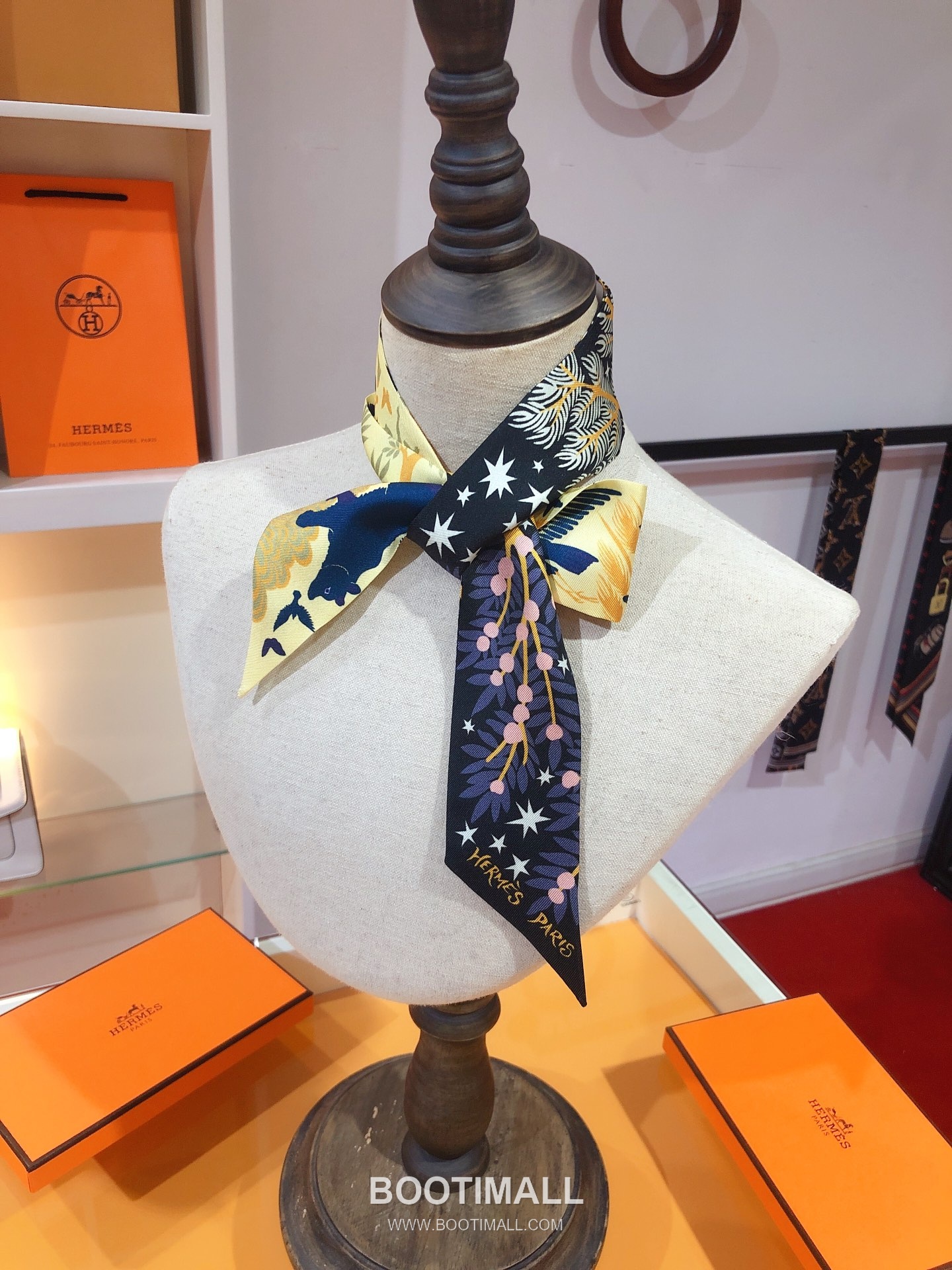 Hermes Orpheus Twilly Silk Twill Multicolor Twilly Scarf 에르메스 오르페우스 트윌리 실크 트윌 멀티컬러 트윌리 스카프 86cm 7