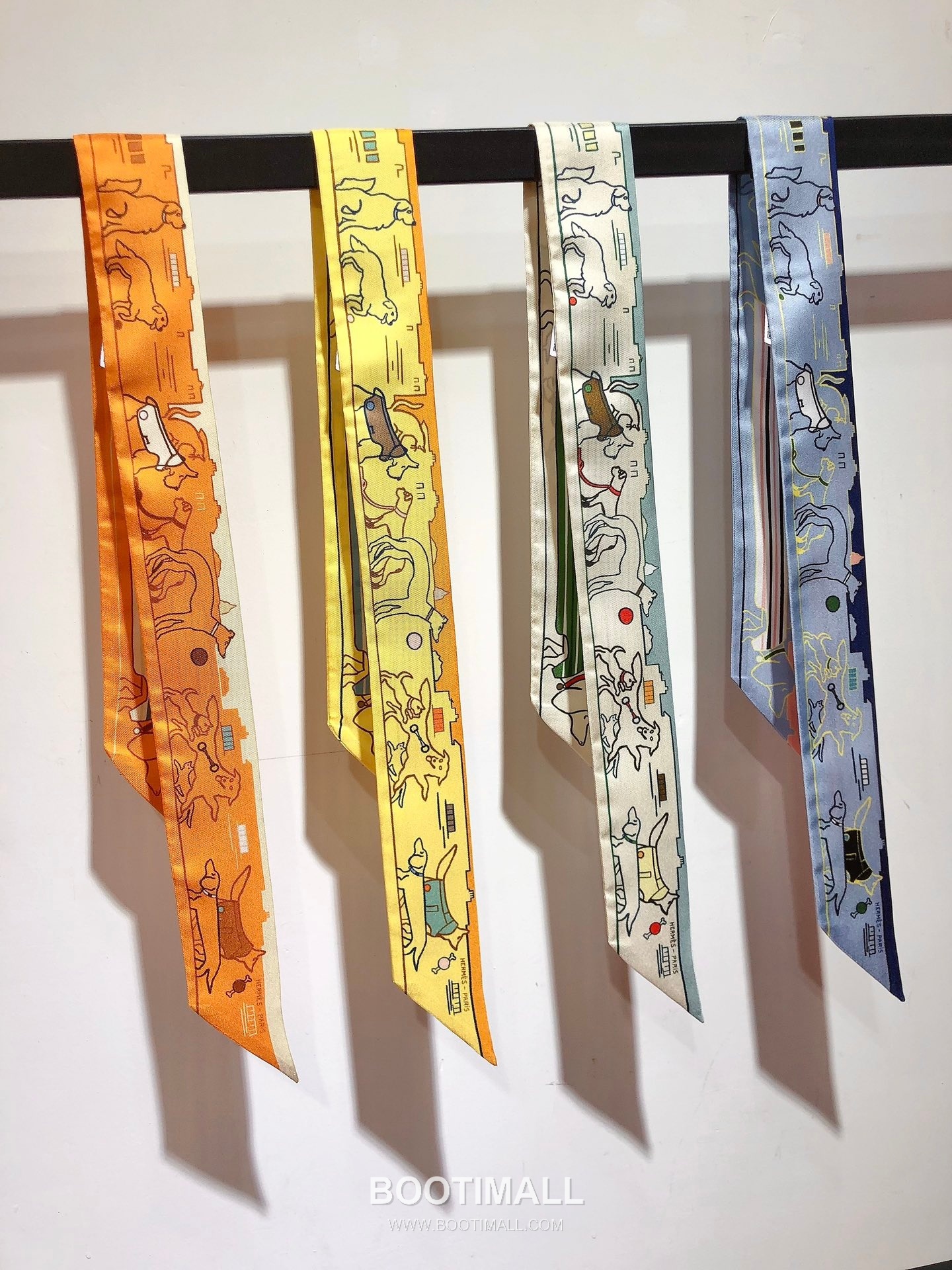 Hermes Paris Dog Twilly Silk Twill Multicolor Twilly Scarf 에르메스 파리 애견 트윌리 실크 트윌 멀티컬러 트윌리 스카프 86cm 9