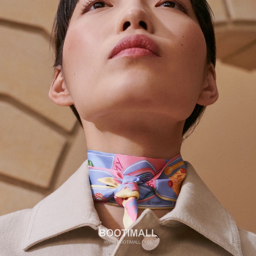 Hermes Twilly Silk Ribbon Silk Twill Multicolor Twilly Scarf 에르메스 트윌리 실크 리본 실크 트윌 멀티컬러 트윌리 스카프 86cm 2