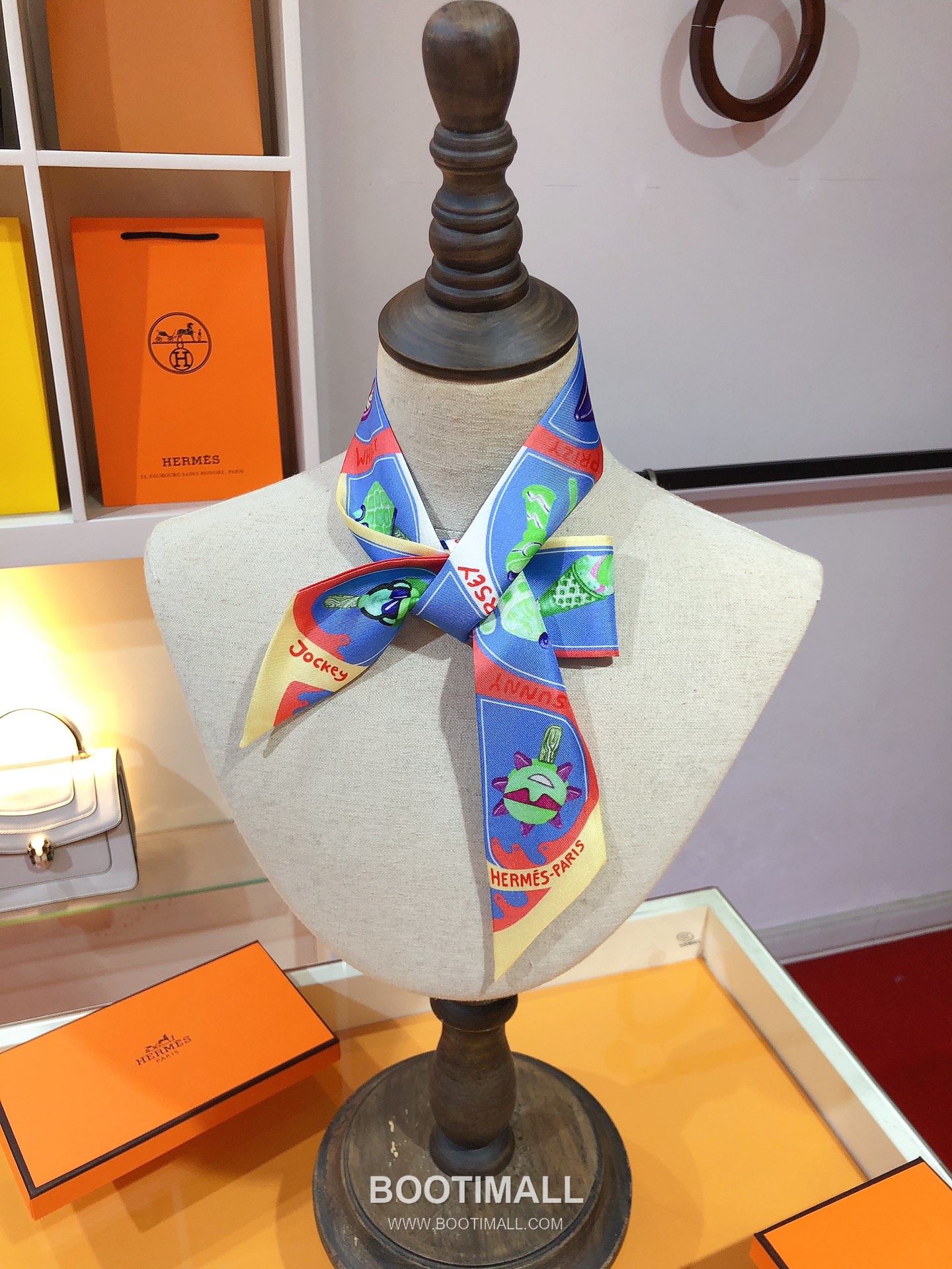 Hermes Twilly Silk Ribbon Silk Twill Multicolor Twilly Scarf 에르메스 트윌리 실크 리본 실크 트윌 멀티컬러 트윌리 스카프 86cm 8