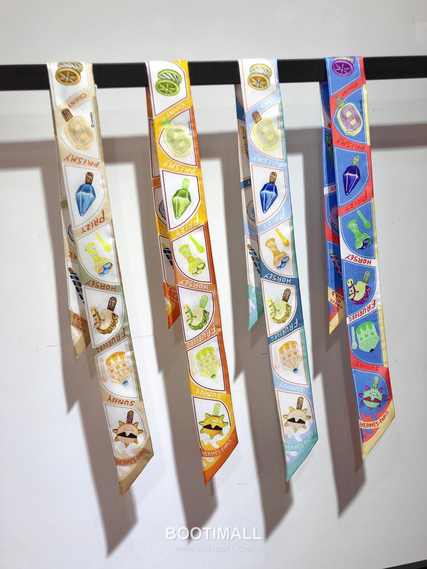 Hermes Twilly Silk Ribbon Silk Twill Multicolor Twilly Scarf 에르메스 트윌리 실크 리본 실크 트윌 멀티컬러 트윌리 스카프 86cm 9