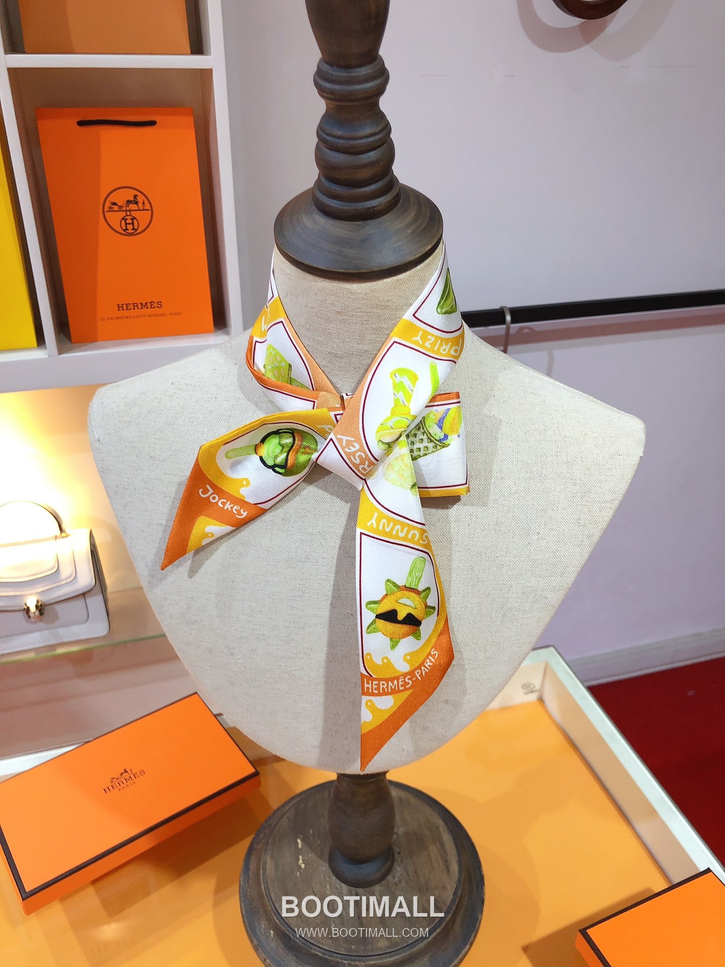 Hermes Twilly Silk Ribbon Silk Twill Multicolor Twilly Scarf 에르메스 트윌리 실크 리본 실크 트윌 멀티컬러 트윌리 스카프 86cm 8