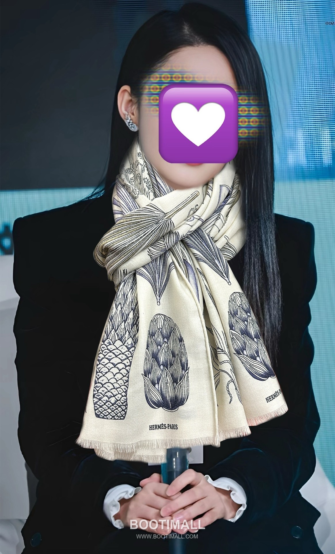 Hermes Cashmere Scarf Cashmere Black 에르메스 캐시미어 스카프 캐시미어 블랙 185cm 1