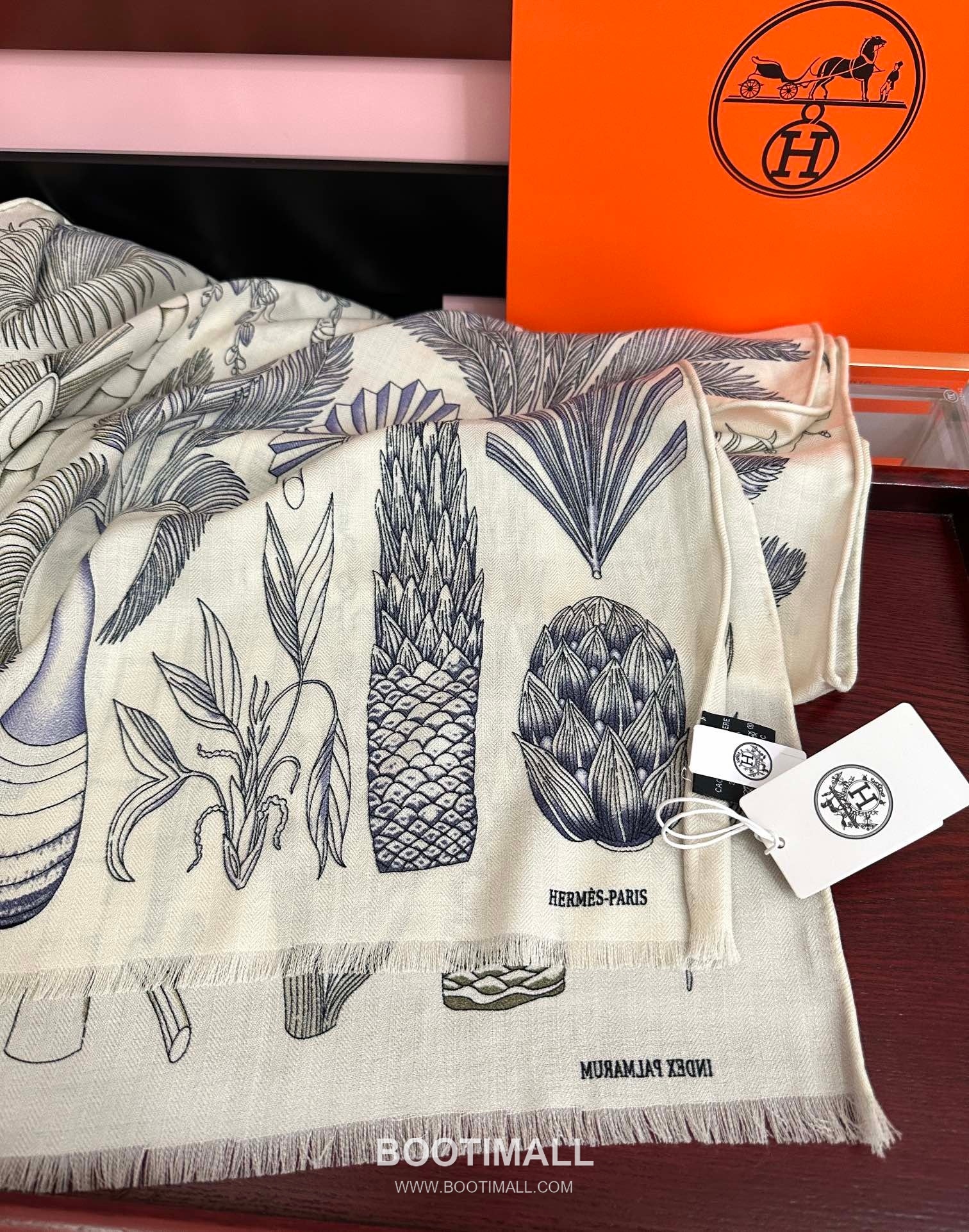 Hermes Cashmere Scarf Cashmere Black 에르메스 캐시미어 스카프 캐시미어 블랙 185cm 7