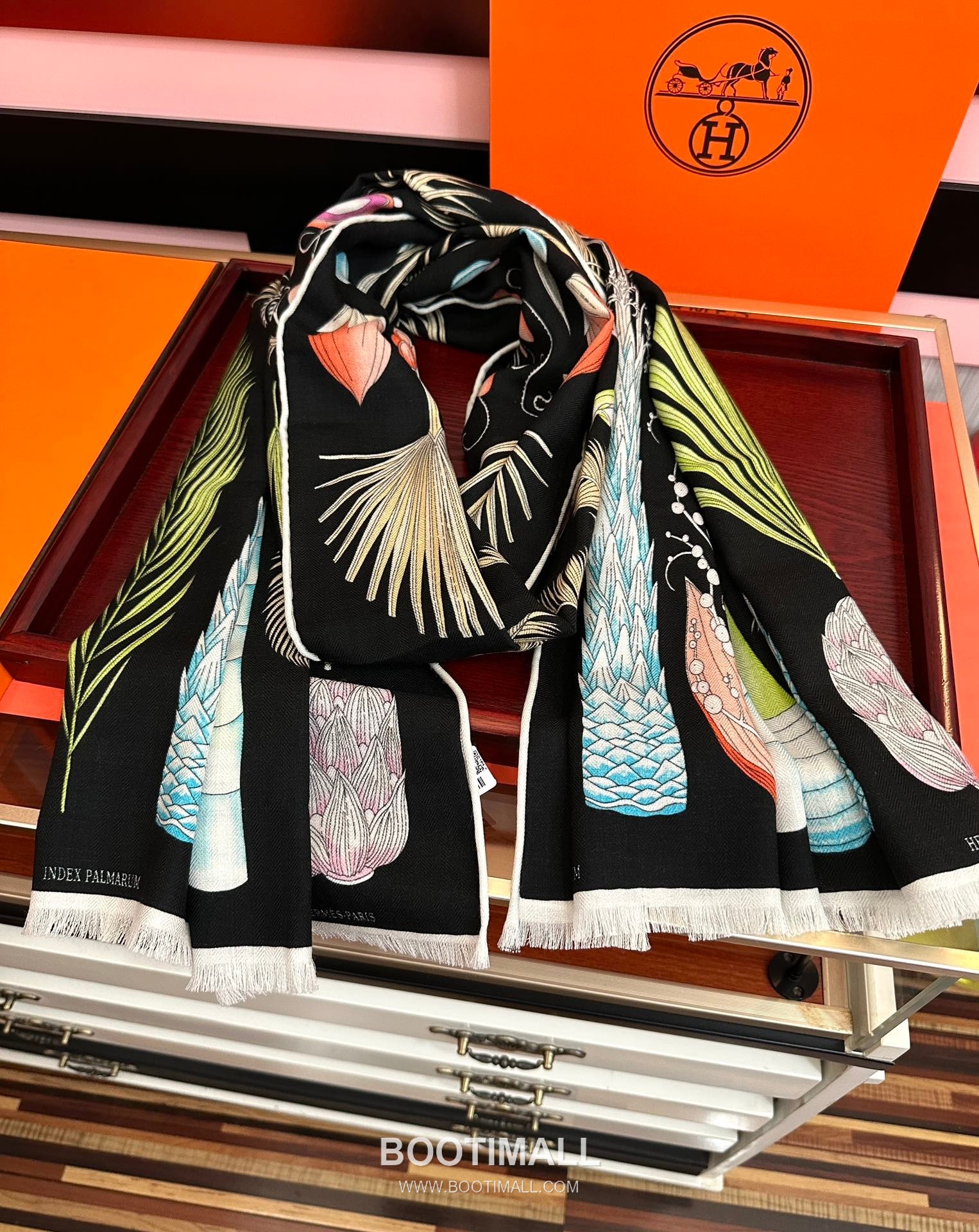 Hermes Cashmere Scarf Cashmere Black 에르메스 캐시미어 스카프 캐시미어 블랙 185cm 4
