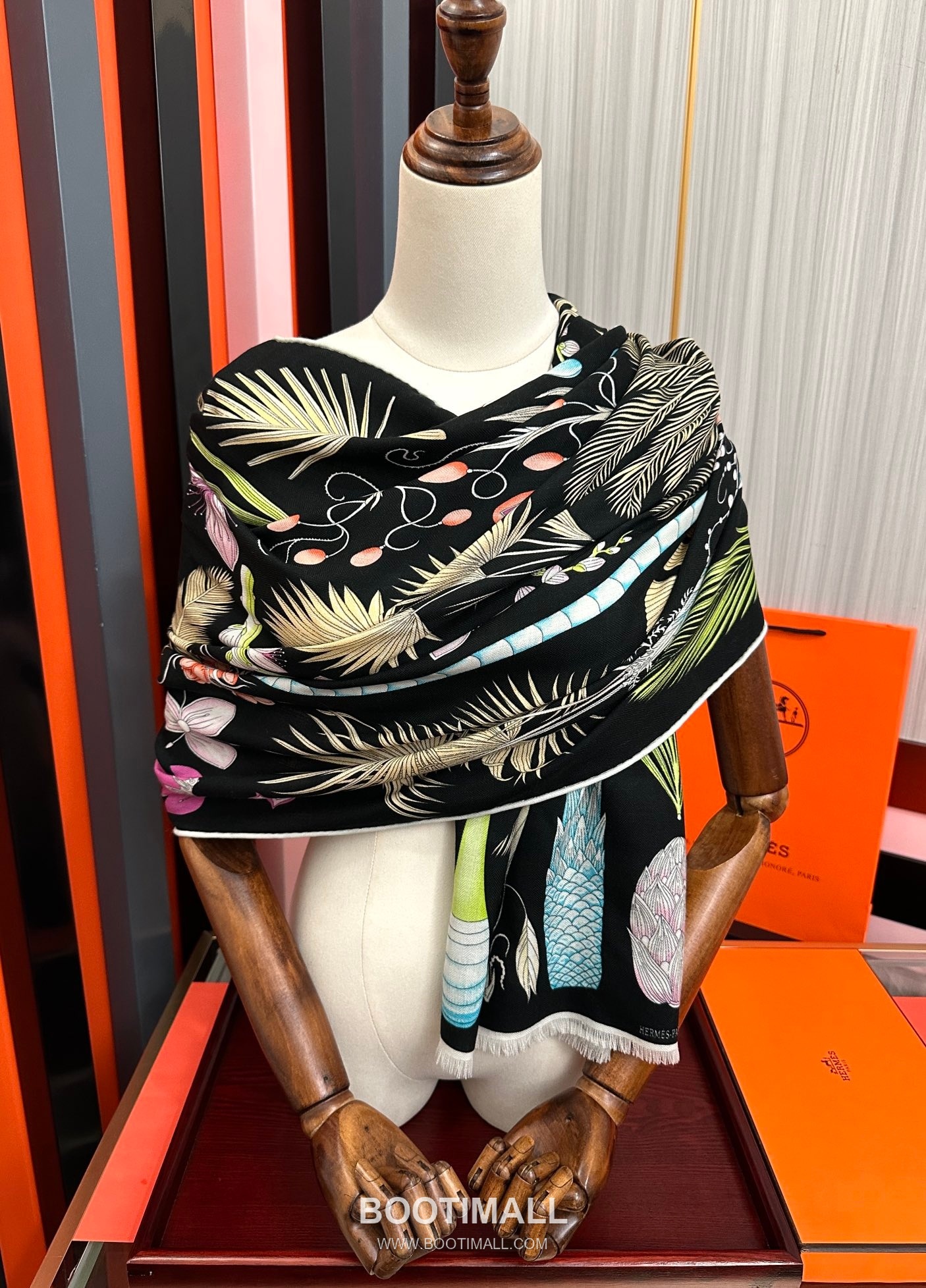 Hermes Cashmere Scarf Cashmere Black 에르메스 캐시미어 스카프 캐시미어 블랙 185cm 9