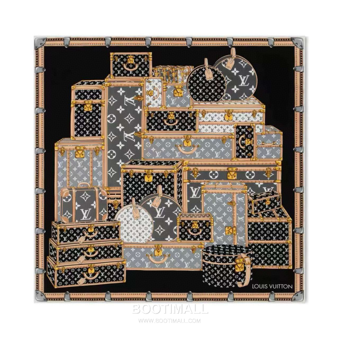 Louis Vuitton Lets Go 90 Scarf Silk Multicolor 루이비통 렛츠 고 90 스카프 실크 멀티컬러 90×90cm 1